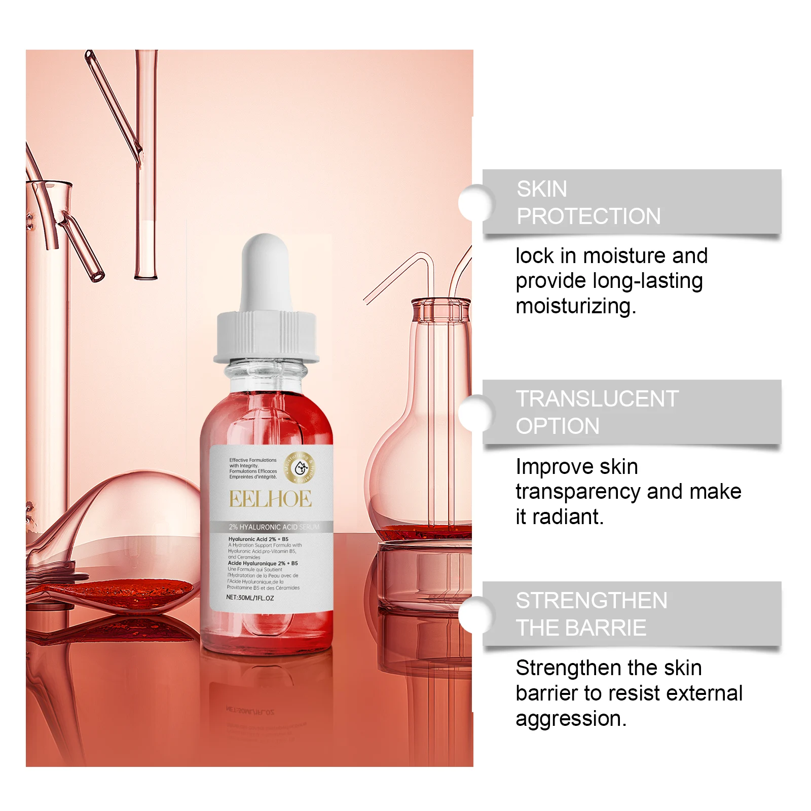2% Hyaluronic Acid Serum Hydrating Face Serum with Vitamin B5 and Ceramides 30ml 7 2 percent hyaluronic acid serum hydrating face serum 30ml cih 5x83ducr desc 7