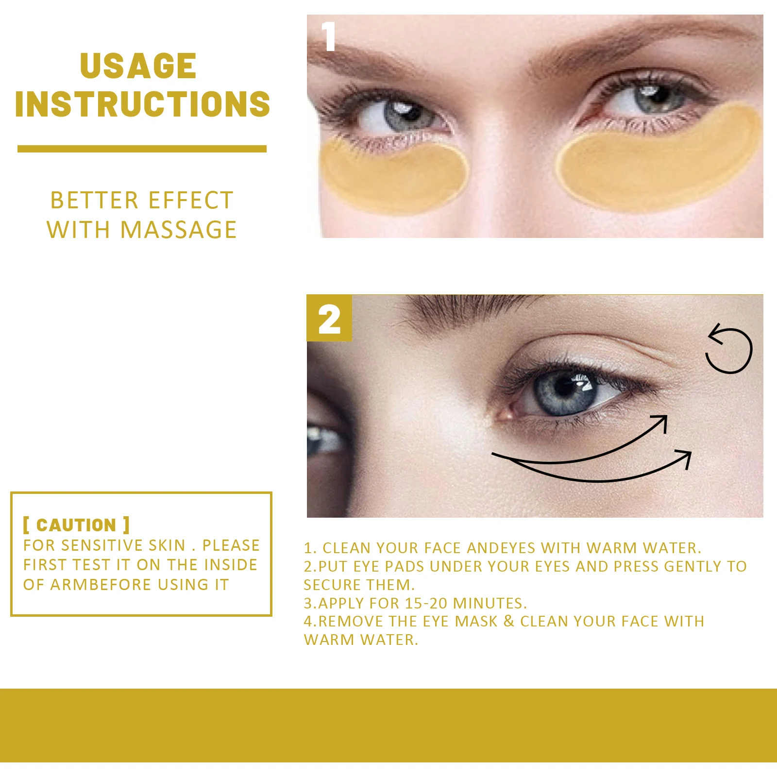 24K Gold Eye Treatment Mask Anti-Aging Collagen Hyaluronic Acid 60pcs 4 24k gold eye treatment mask anti aging collagen hyaluronic acid 60pcs cih dbu6ve2b desc 4
