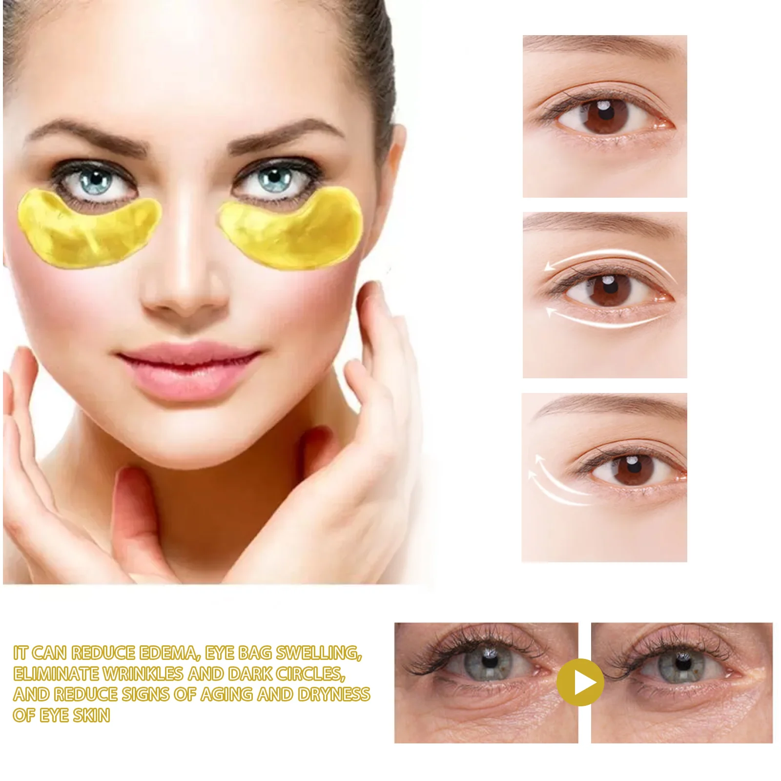 24K Gold Eye Treatment Mask Anti-Aging Collagen Hyaluronic Acid 60pcs 9 24k gold eye treatment mask anti aging collagen hyaluronic acid 60pcs cih dbu6ve2b desc 9
