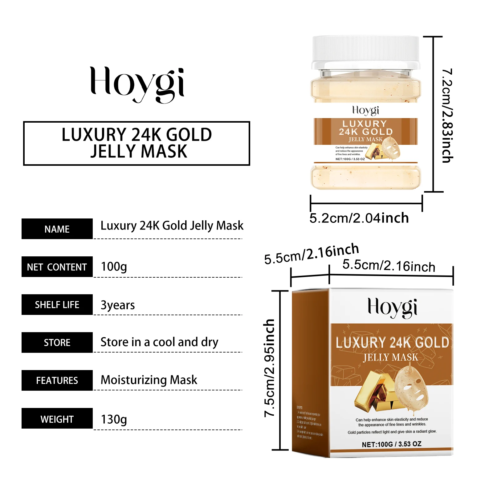 24K Gold Hydrating Mask Powder 100g with Pectin & Niacinamide for Moisture Lock & Skin Radiance 1 24k gold hydrating mask powder 100g cih tcb7gzzx desc 1