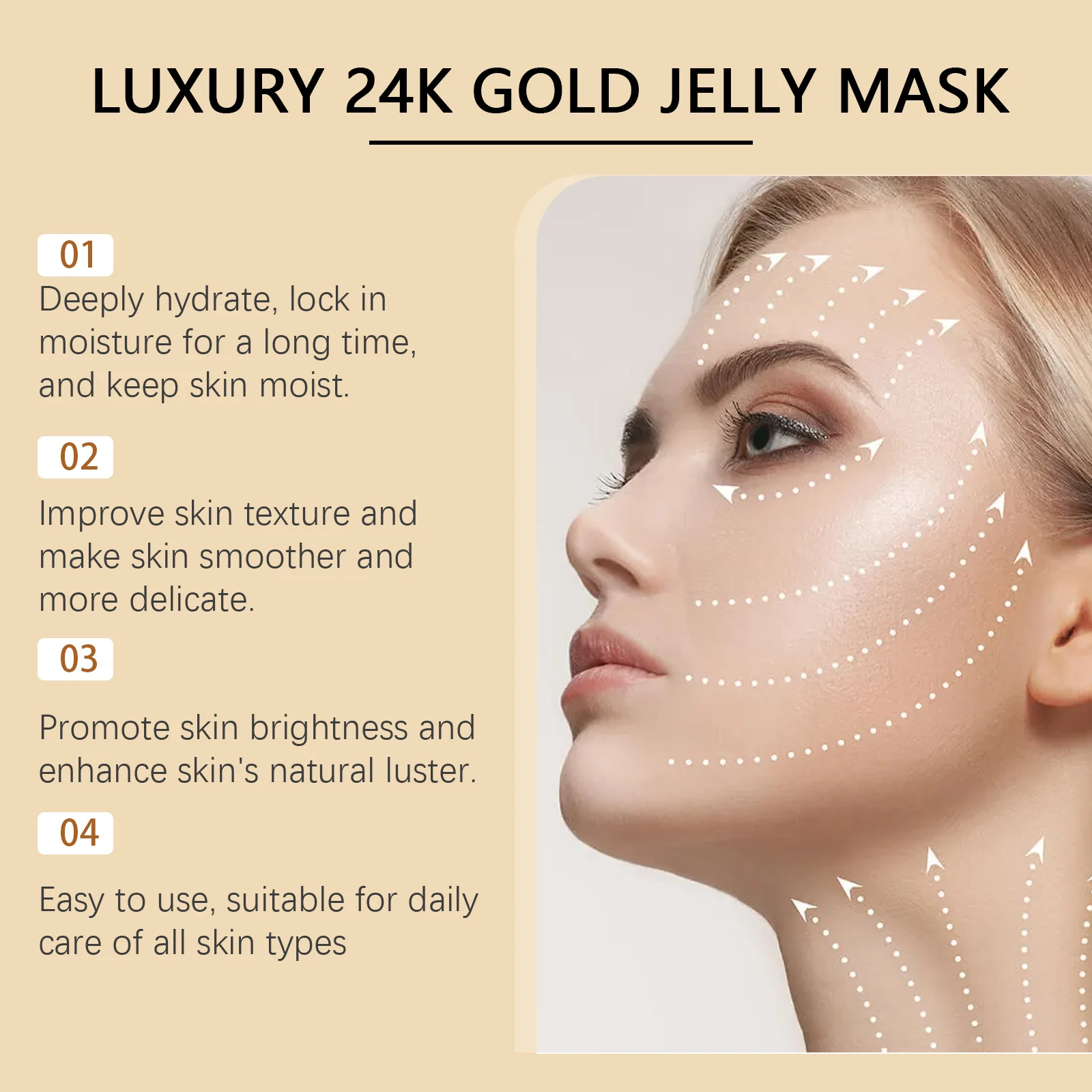 24K Gold Hydrating Mask Powder 100g with Pectin & Niacinamide for Moisture Lock & Skin Radiance 5 24k gold hydrating mask powder 100g cih tcb7gzzx desc 5