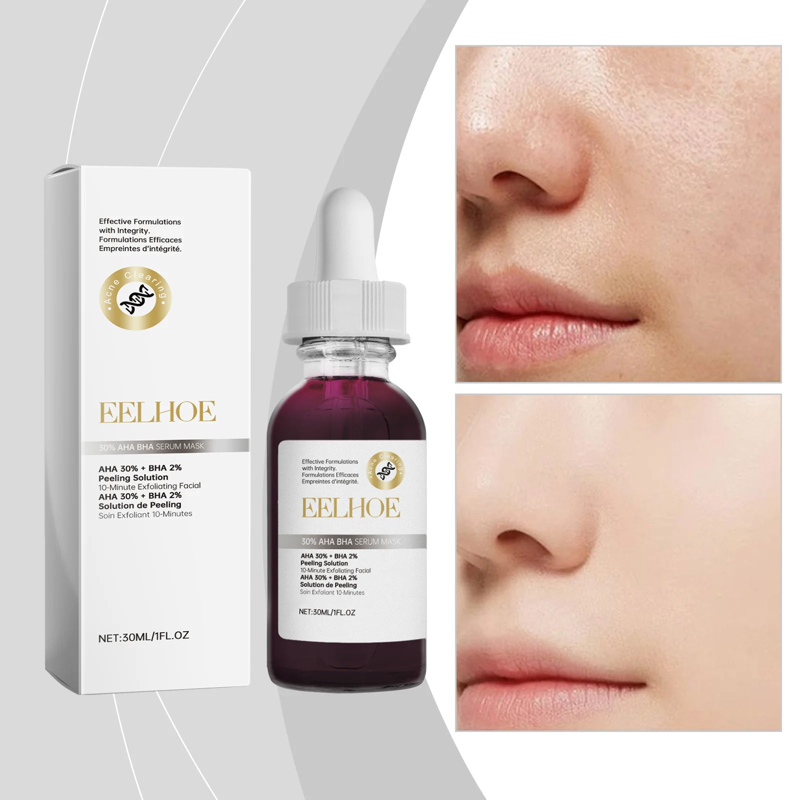 30% AHA BHA Serum Mask 10-Minute Exfoliating Facial Peel for Brightening & Pore Cleansing 30ml 2 30 percent aha bha serum mask 10 minute exfoliating facial peel 30ml cih 87cv52e3 desc 2