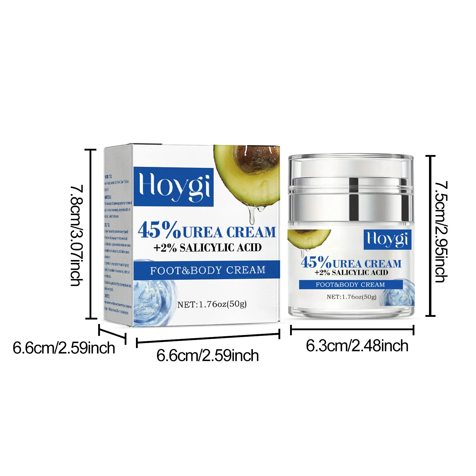 45% Urea Foot Cream 50g with 2% Salicylic Acid for Cracked Heels & Dry Skin Repair 1 45 urea foot cream 50g cracked heels repair cih af24uk8e desc 1