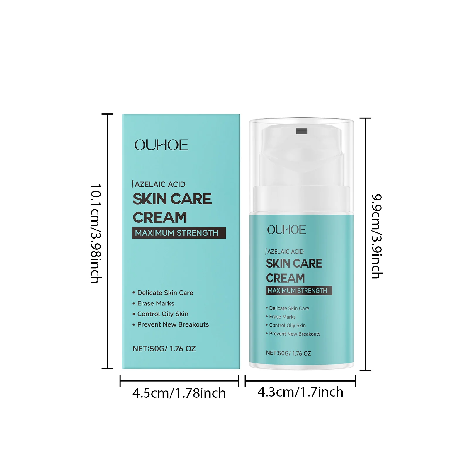 OUHOE Azelaic Acid Acne Care Cream with Hyaluronic Acid for Oily & Acne-Prone Skin 1 acne care face cream der jtcf55bf desc 1