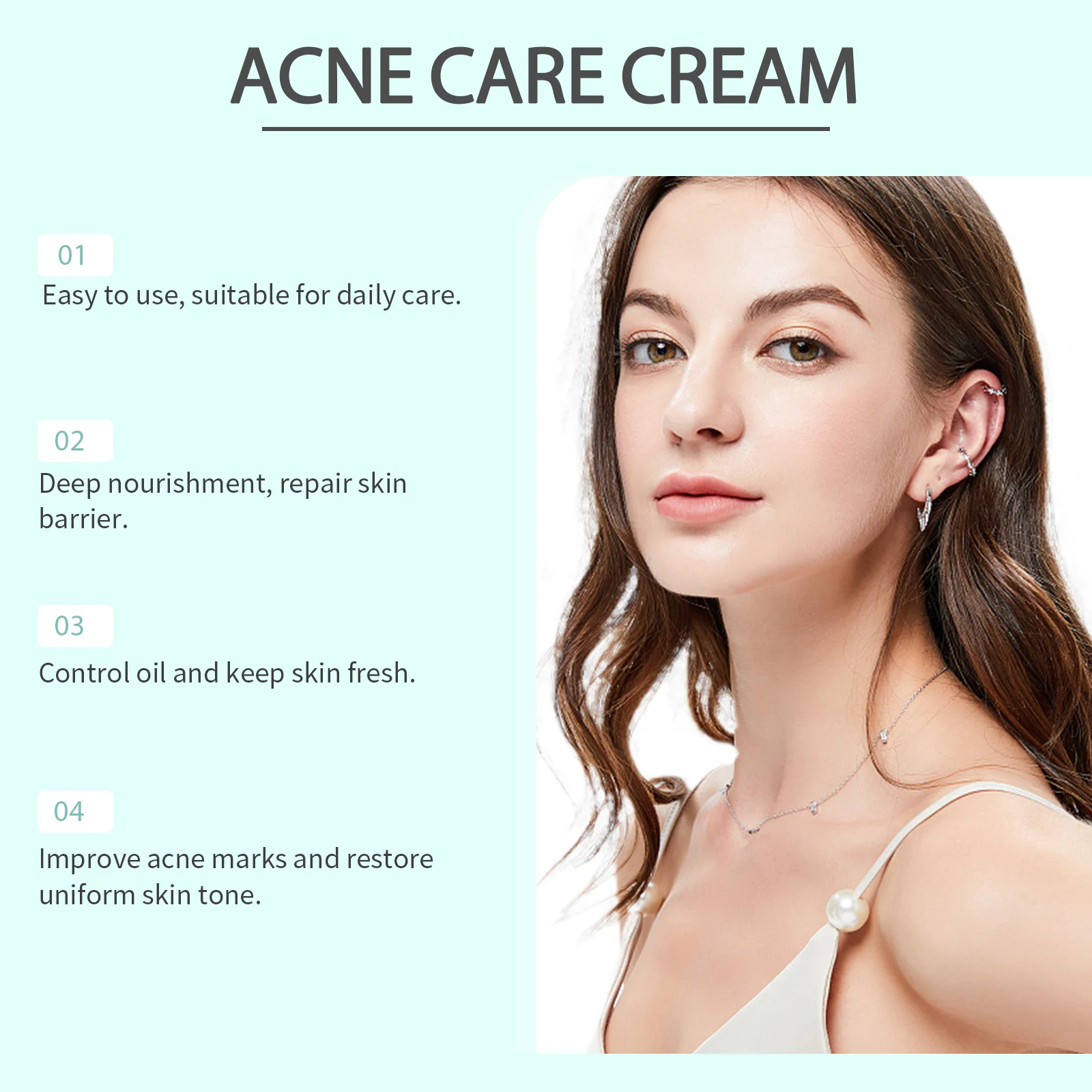 OUHOE Azelaic Acid Acne Care Cream with Hyaluronic Acid for Oily & Acne-Prone Skin 10 acne care face cream der jtcf55bf desc 10