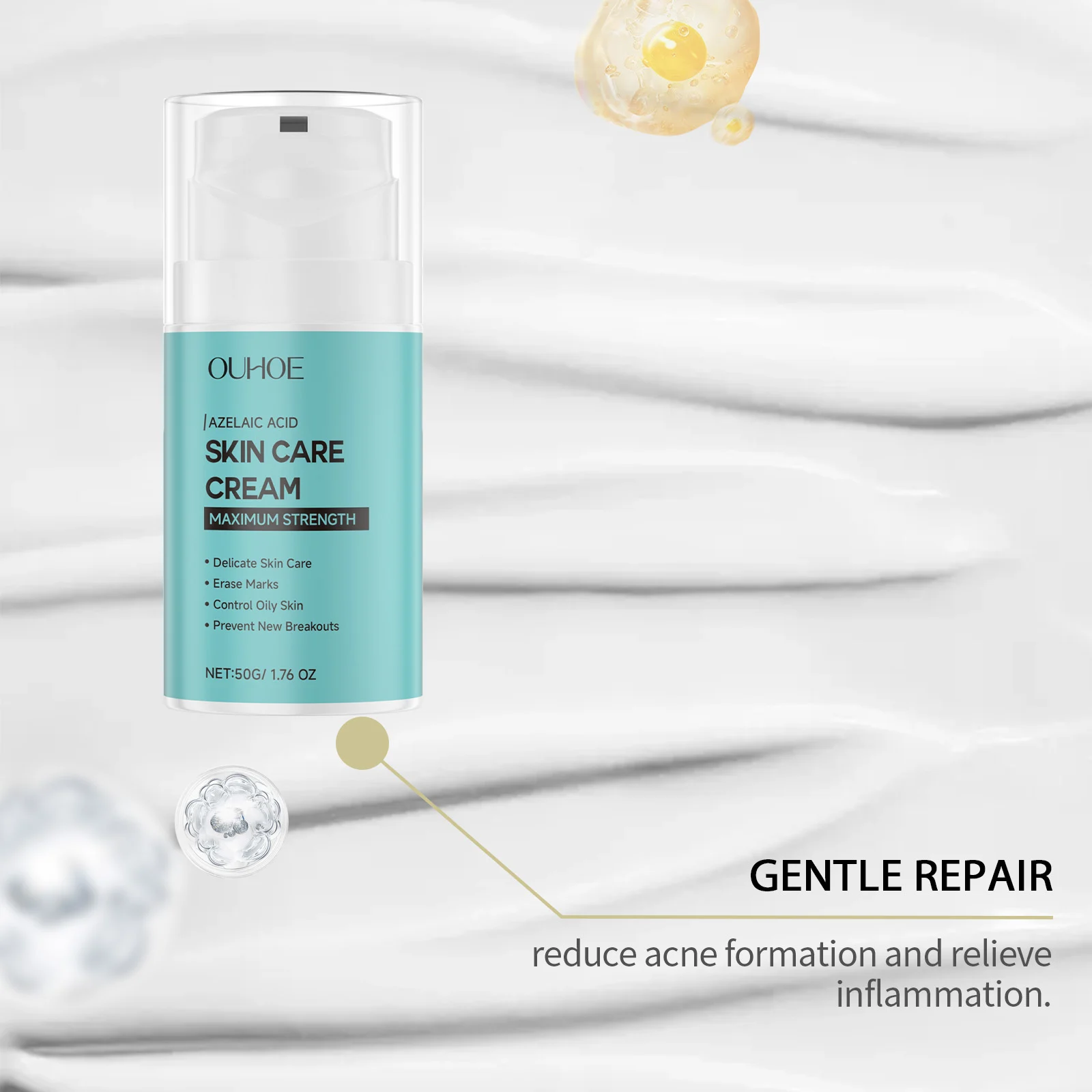 OUHOE Azelaic Acid Acne Care Cream with Hyaluronic Acid for Oily & Acne-Prone Skin 5 acne care face cream der jtcf55bf desc 5