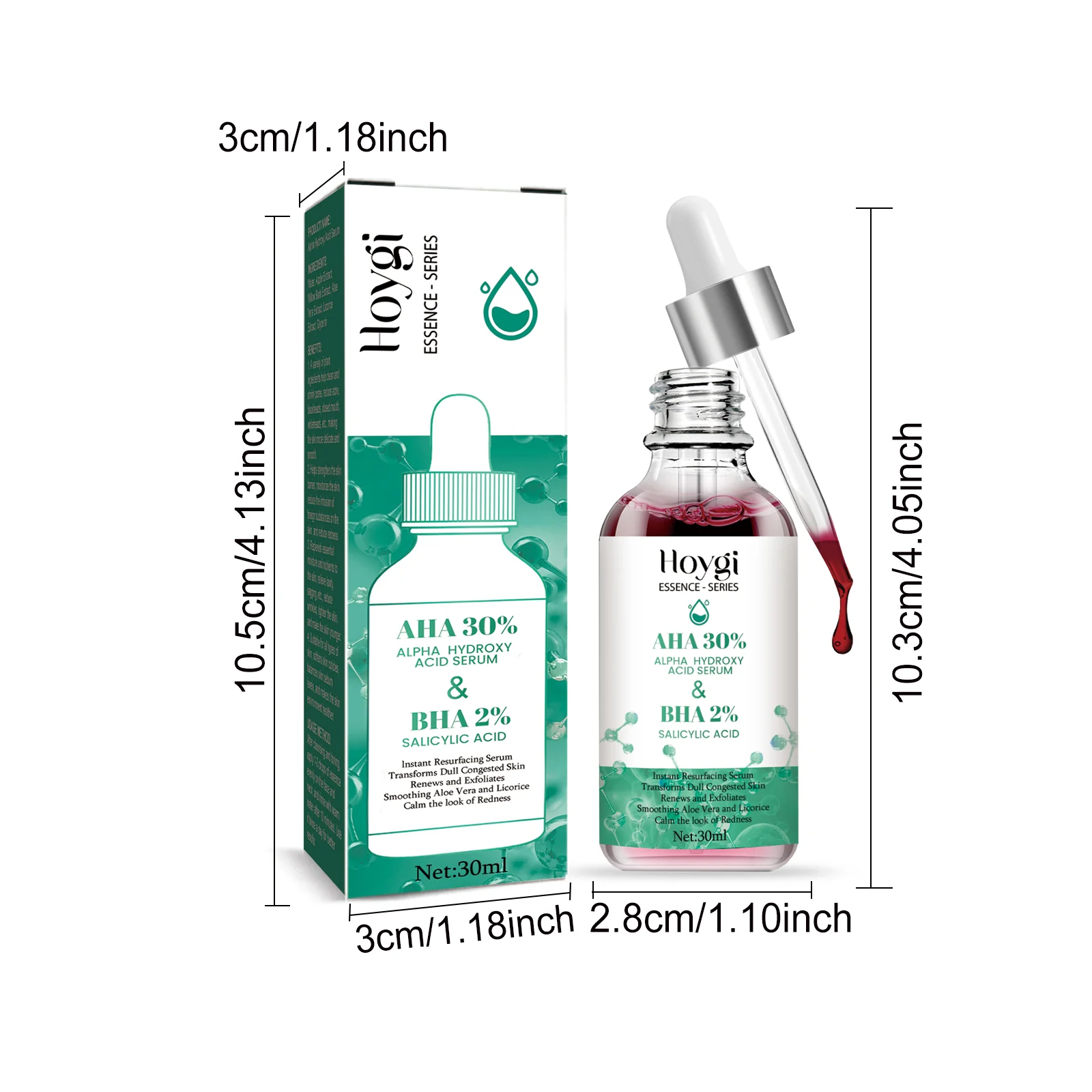 Hoygi AHA BHA Serum for Acne Pores Brightening Firming Skin 1 aha bha acid serum cih a97td35c desc 1