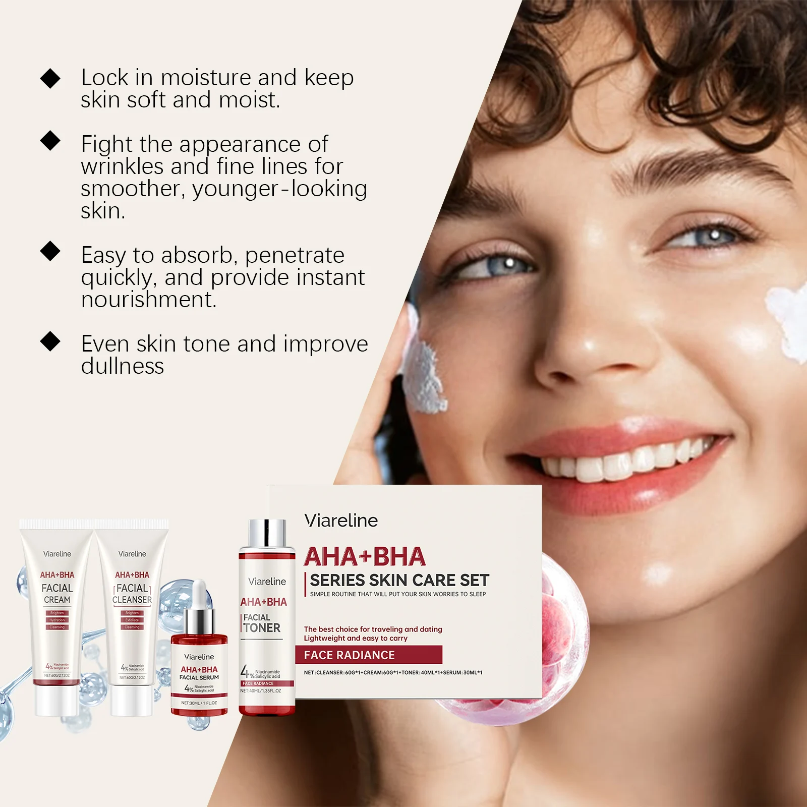 AHA BHA Skincare Set Deep Cleansing & Brightening 4-Piece Routine 13 aha bha skincare set deep cleansing 4 piece cih 656dg8am desc 13