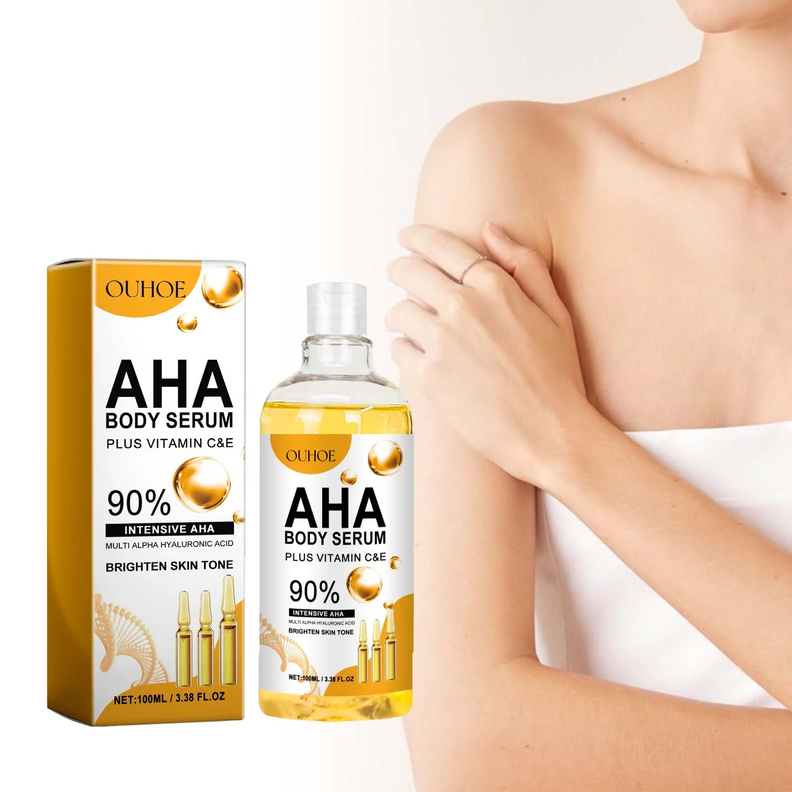 AHA Face & Body Serum 100ml Hydrating Brightening with Niacinamide & Hyaluronic Acid 2 aha face body serum 100ml hydrating brightening cih wb662p8z desc 2