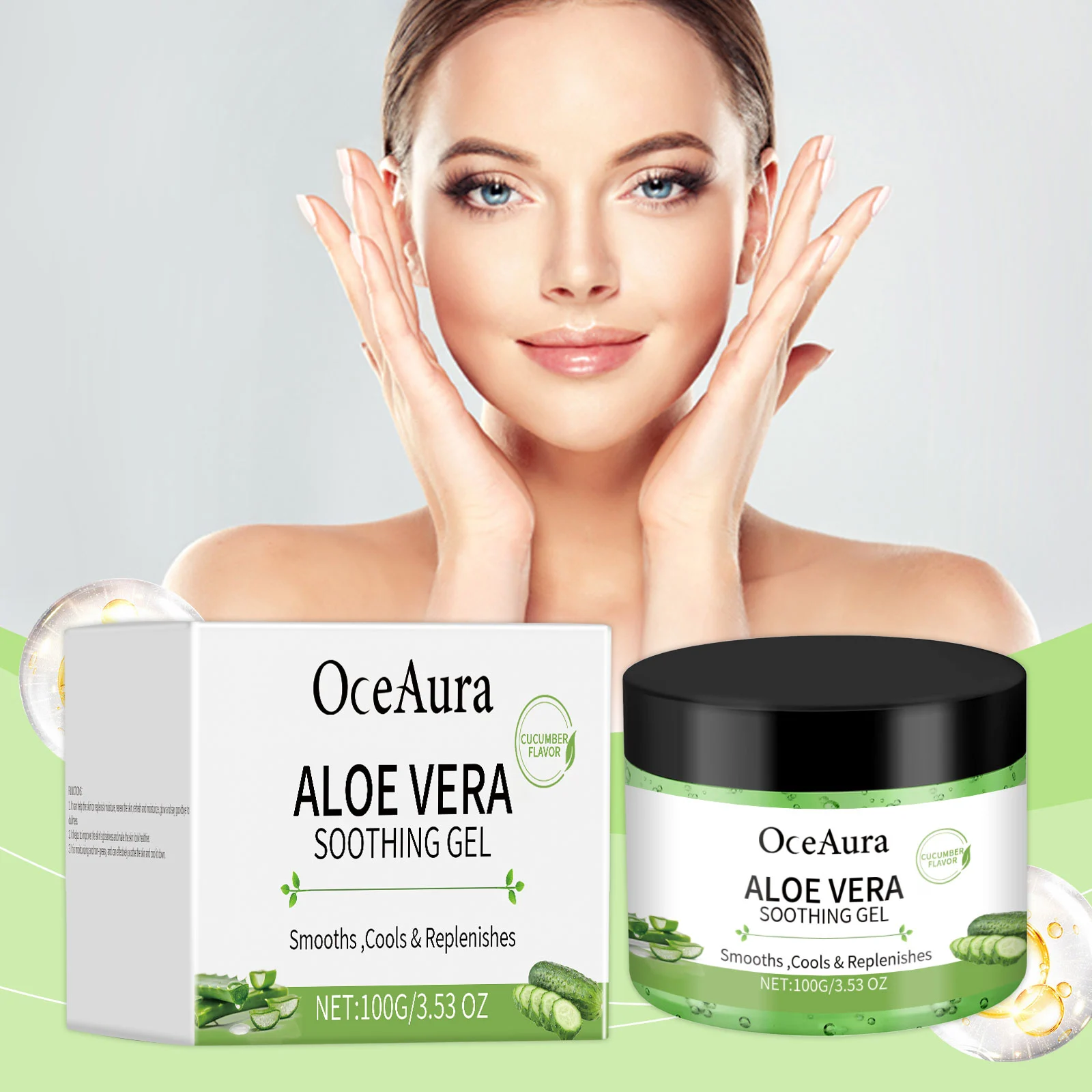 Aloe Cucumber Gel 100g Hydrating Soothing Moisturizer for Face and Body 2 aloe cucumber gel 100g hydrating soothing moisturizer cih 5naf9xm2 desc 2