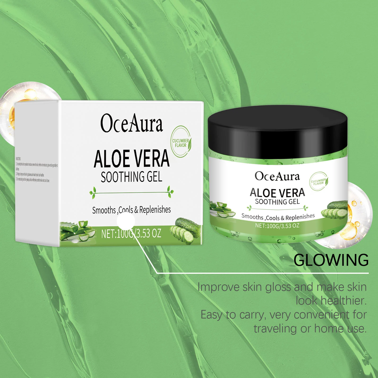 Aloe Cucumber Gel 100g Hydrating Soothing Moisturizer for Face and Body 8 aloe cucumber gel 100g hydrating soothing moisturizer cih 5naf9xm2 desc 8