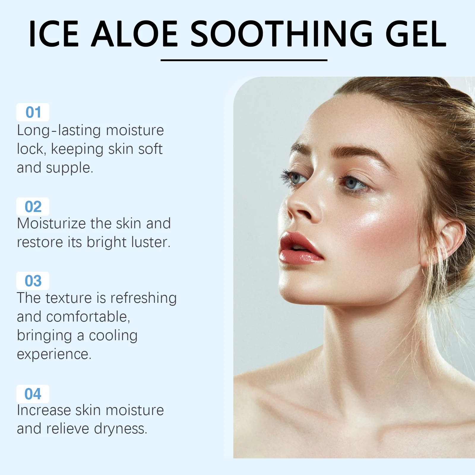 Viareline Anti-Aging Ice Aloe Soothing Gel for Face - Hydrating & Moisturizing 10 aloe soothing moisturizing gel cih 5cxvv9ex desc 10