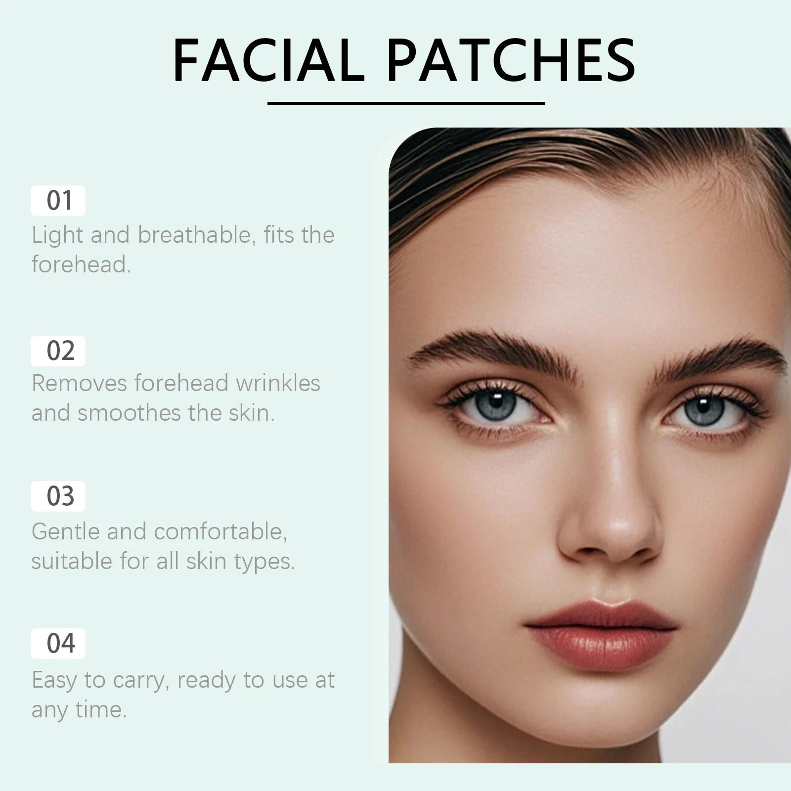 Aloe Vera Forehead Tightening Patches 60pcs Hydrating Anti-Wrinkle Forehead Care 10 aloe vera forehead tightening patches 60pcs cih eu575ysv desc 10
