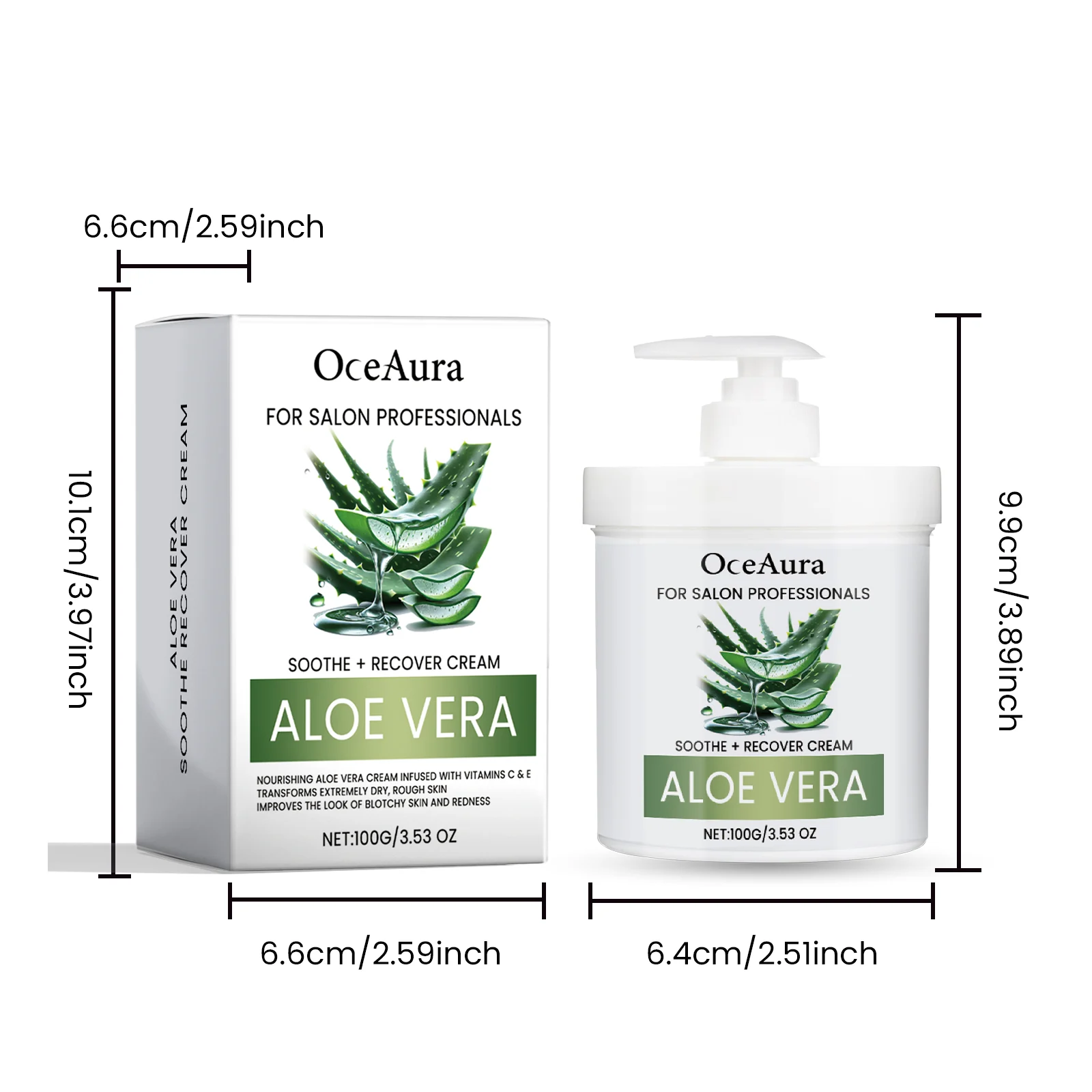 Aloe Vera Repair Moisturizing Cream Soothing Recovery 100g for Dry Sensitive Skin 1 aloe vera repair moisturizing cream soothing recovery 100g cih 87rasanr desc 1