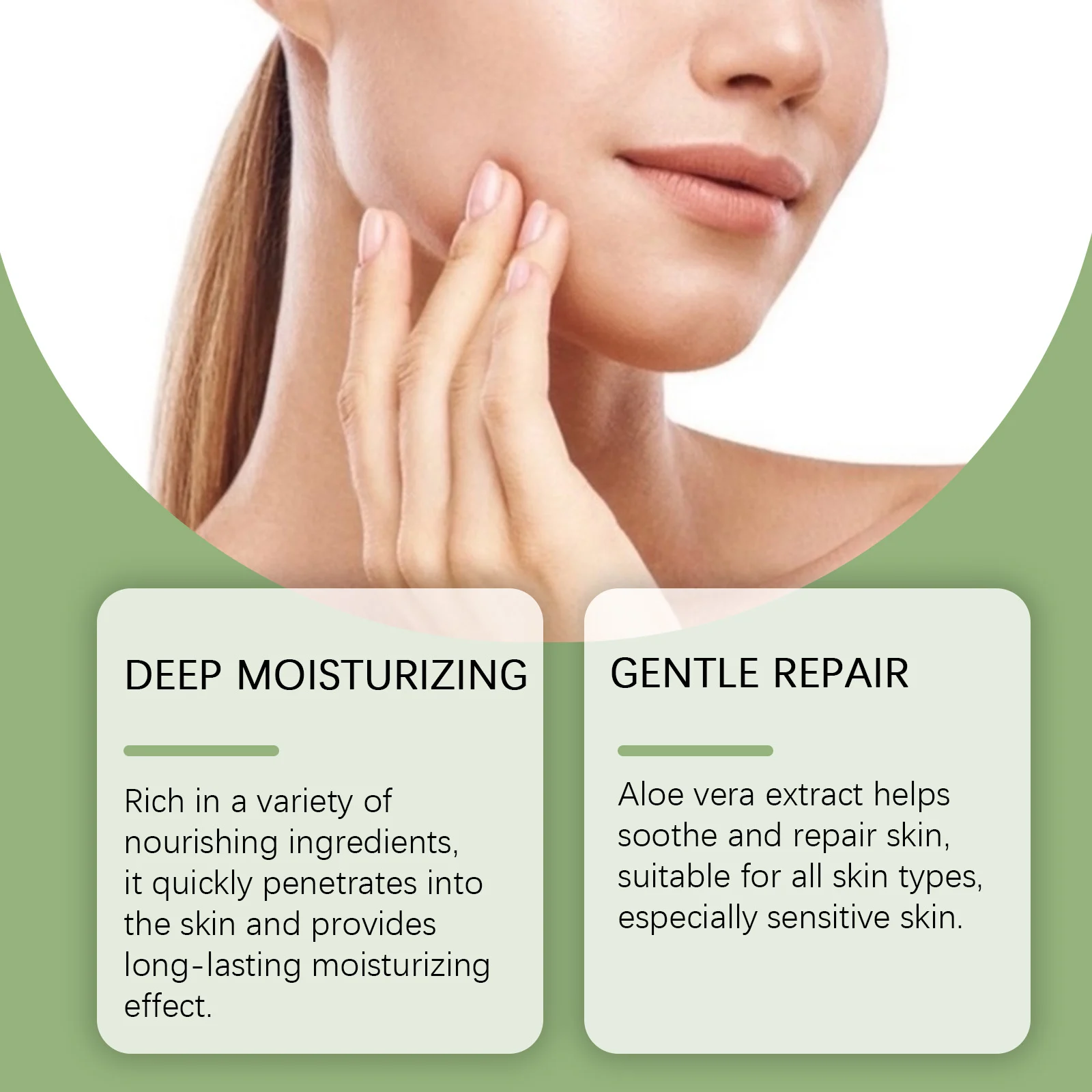 Aloe Vera Repair Moisturizing Cream Soothing Recovery 100g for Dry Sensitive Skin 6 aloe vera repair moisturizing cream soothing recovery 100g cih 87rasanr desc 6