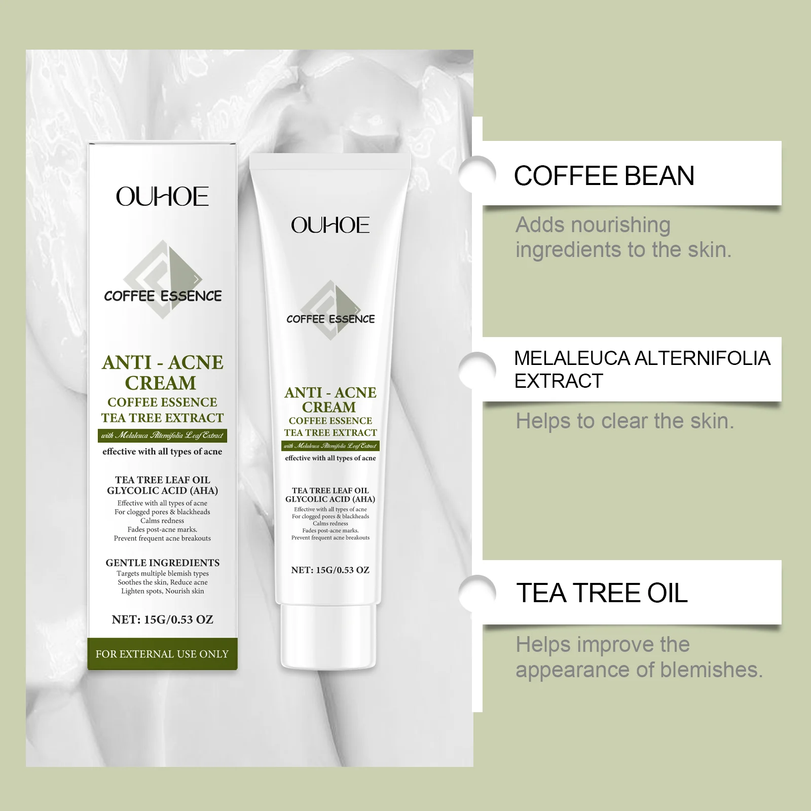 Anti-Acne Cream for Blemish-Prone Skin 15g with Tea Tree & Glycolic Acid 5 anti acne cream 15g tea tree glycolic acid der w9t8y3wr desc 5