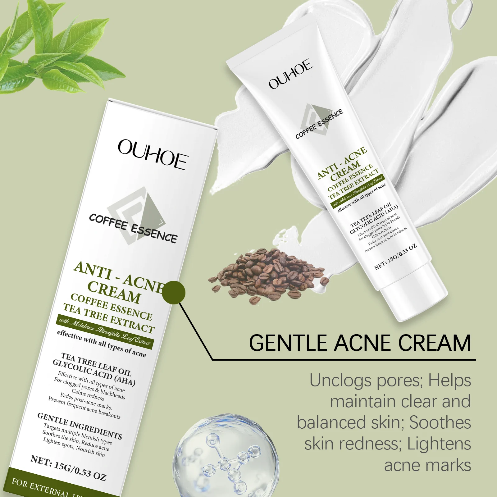 Anti-Acne Cream for Blemish-Prone Skin 15g with Tea Tree & Glycolic Acid 7 anti acne cream 15g tea tree glycolic acid der w9t8y3wr desc 7