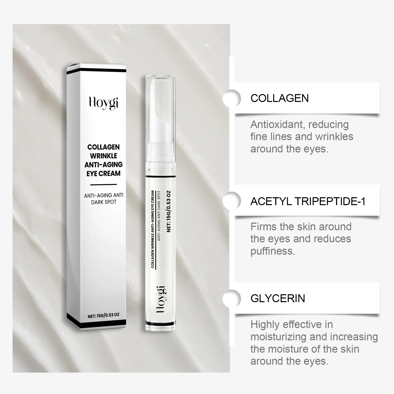 Hoygi Collagen Anti-Aging Eye Cream Reduces Wrinkles Dark Circles Firming Moisturizing 5 anti aging eye cream cih tfbbjtf4 desc 5