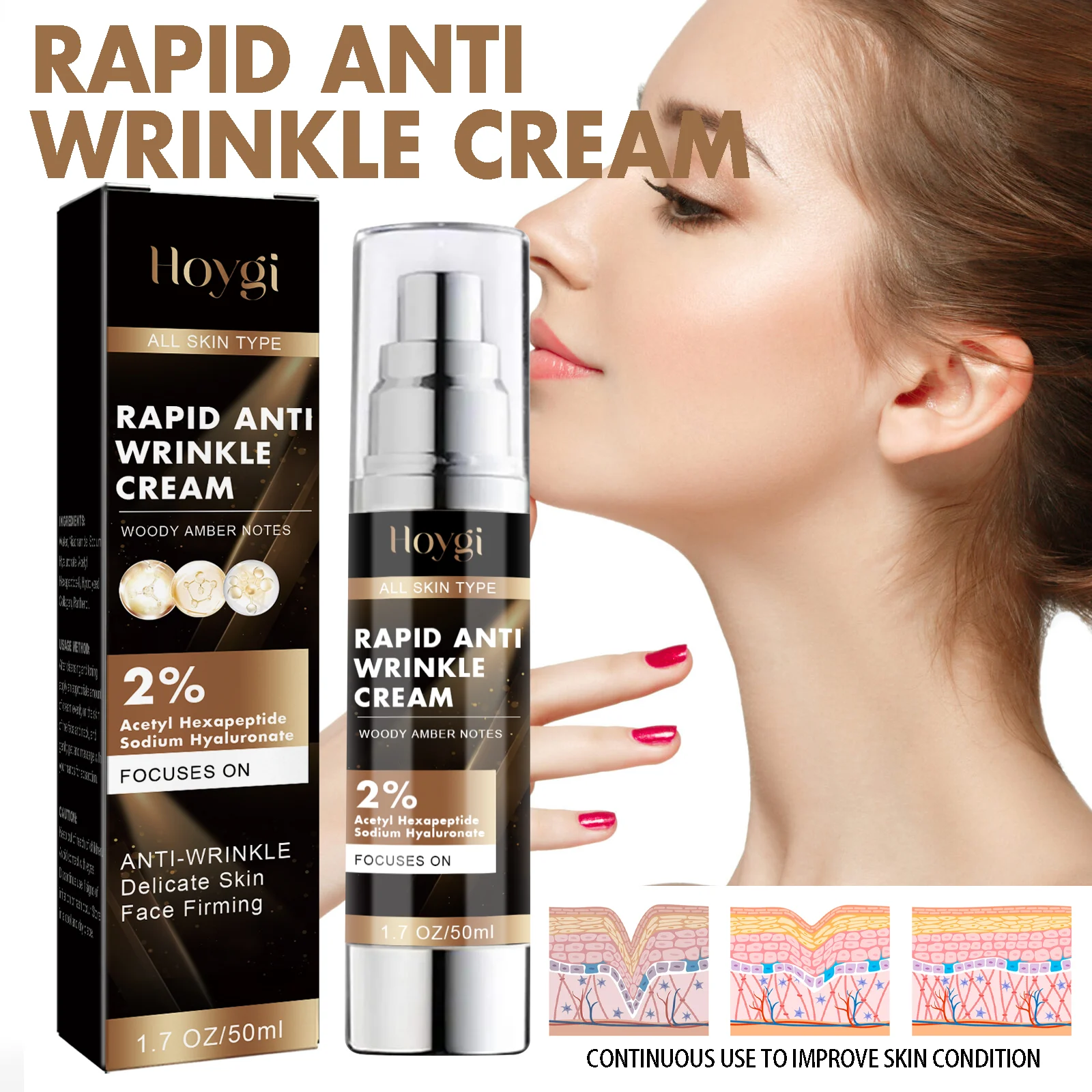 Anti-Aging Face Cream 50ml for Wrinkle Reduction, Hydration & Firming 2 anti aging face cream 50ml cih evg9upmx desc 2