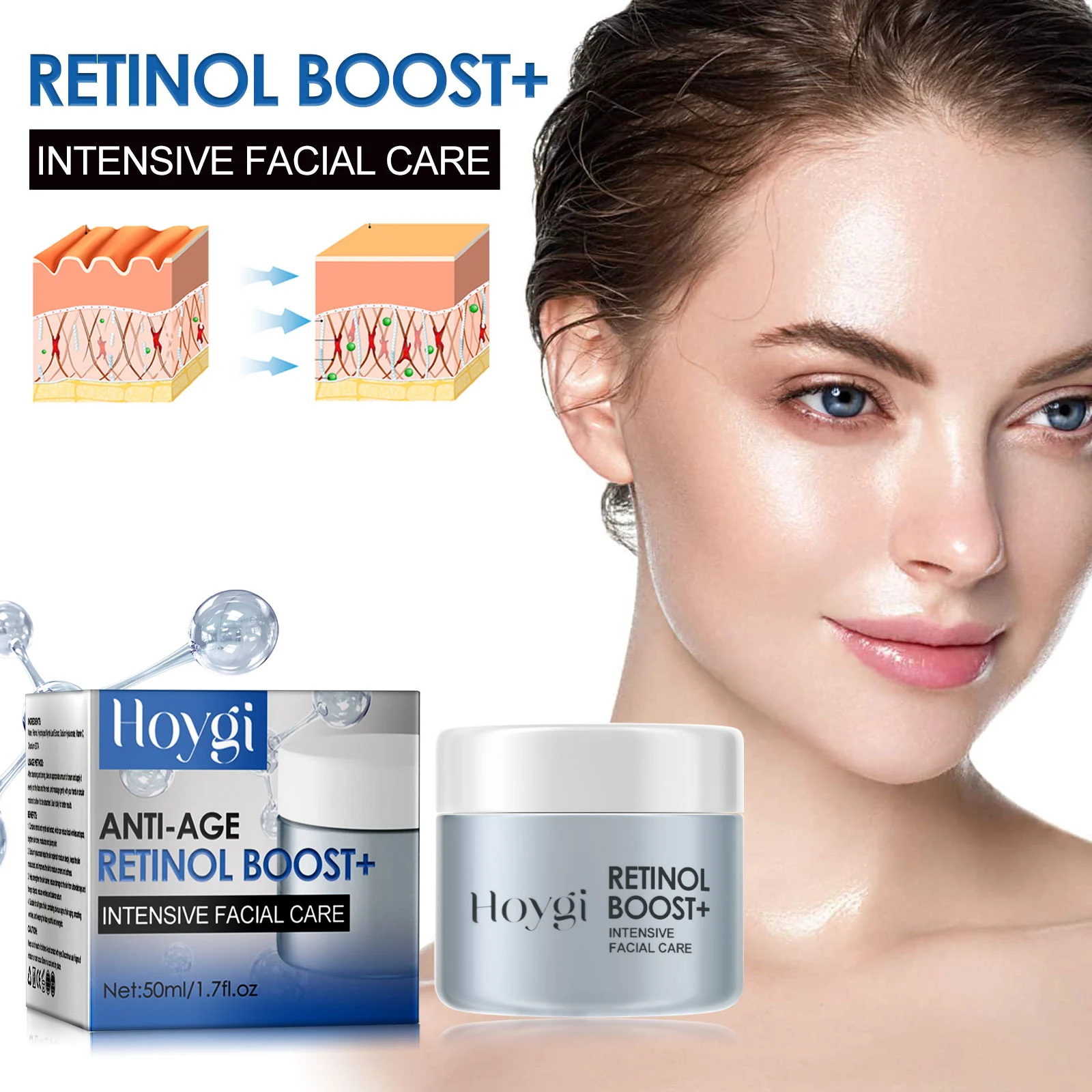 Hoygi Anti-Aging Face Cream with Retinol & Hyaluronic Acid, Firming & Brightening Moisturizer 2 anti aging face cream cih fvrxnu9c desc 2