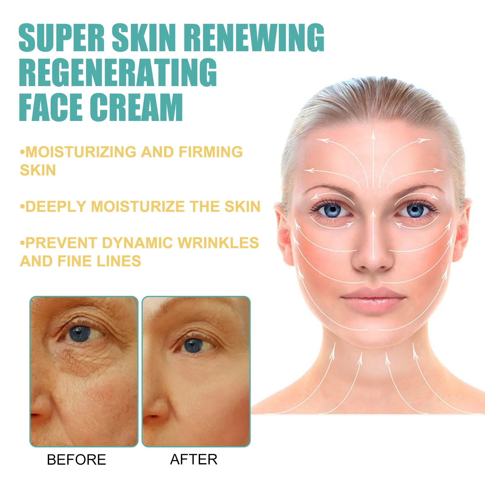 Anti-Aging Face Cream Regenerating Moisturizing and Firming Skin Care 50g 5 anti aging face cream regenerating moisturizing firming 50g cih rajker3q desc 5