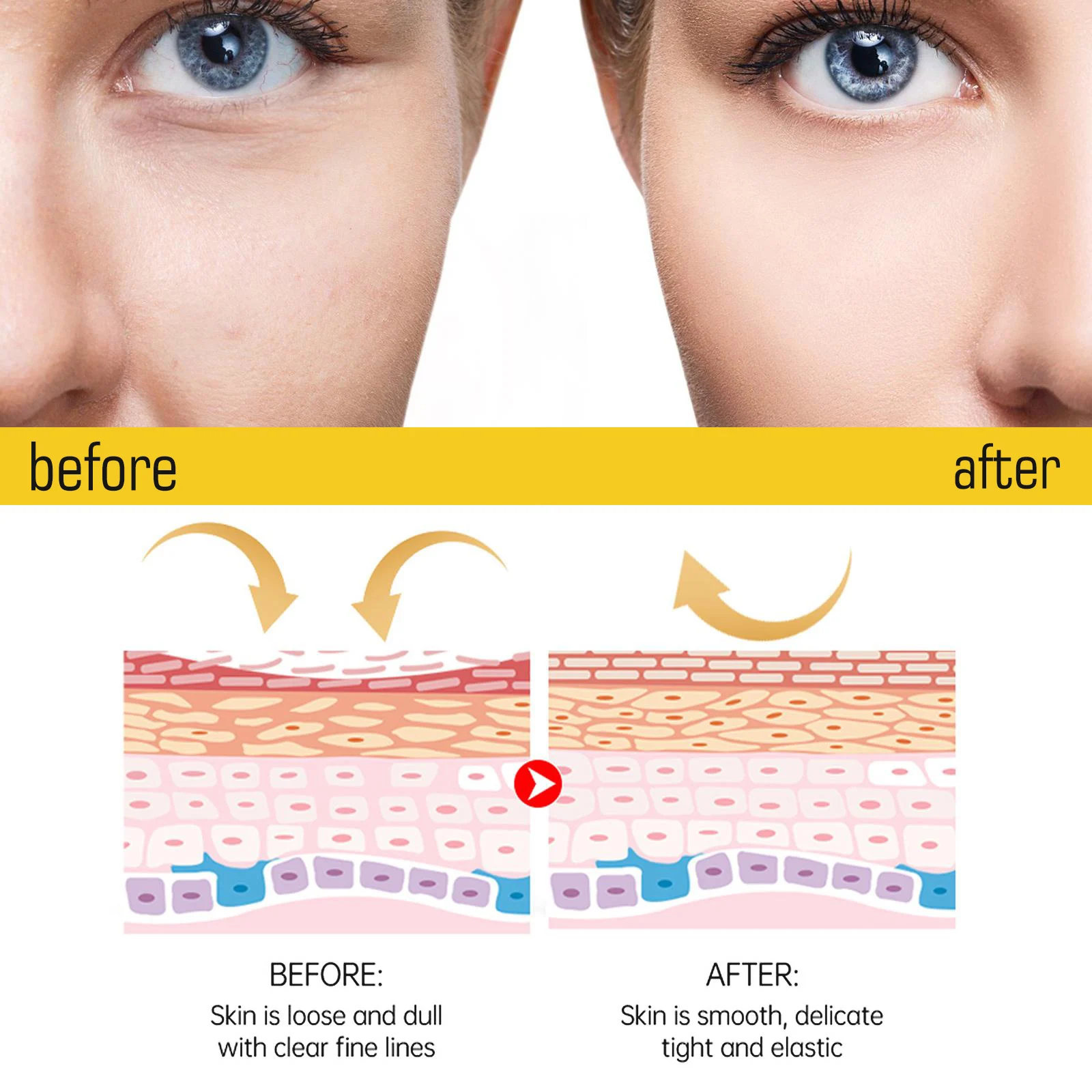 Hoygi Anti-Wrinkle Face Serum with Hyaluronic Acid & Peptides for Dry Skin 8 anti aging face serum cih 5ngscttc desc 8