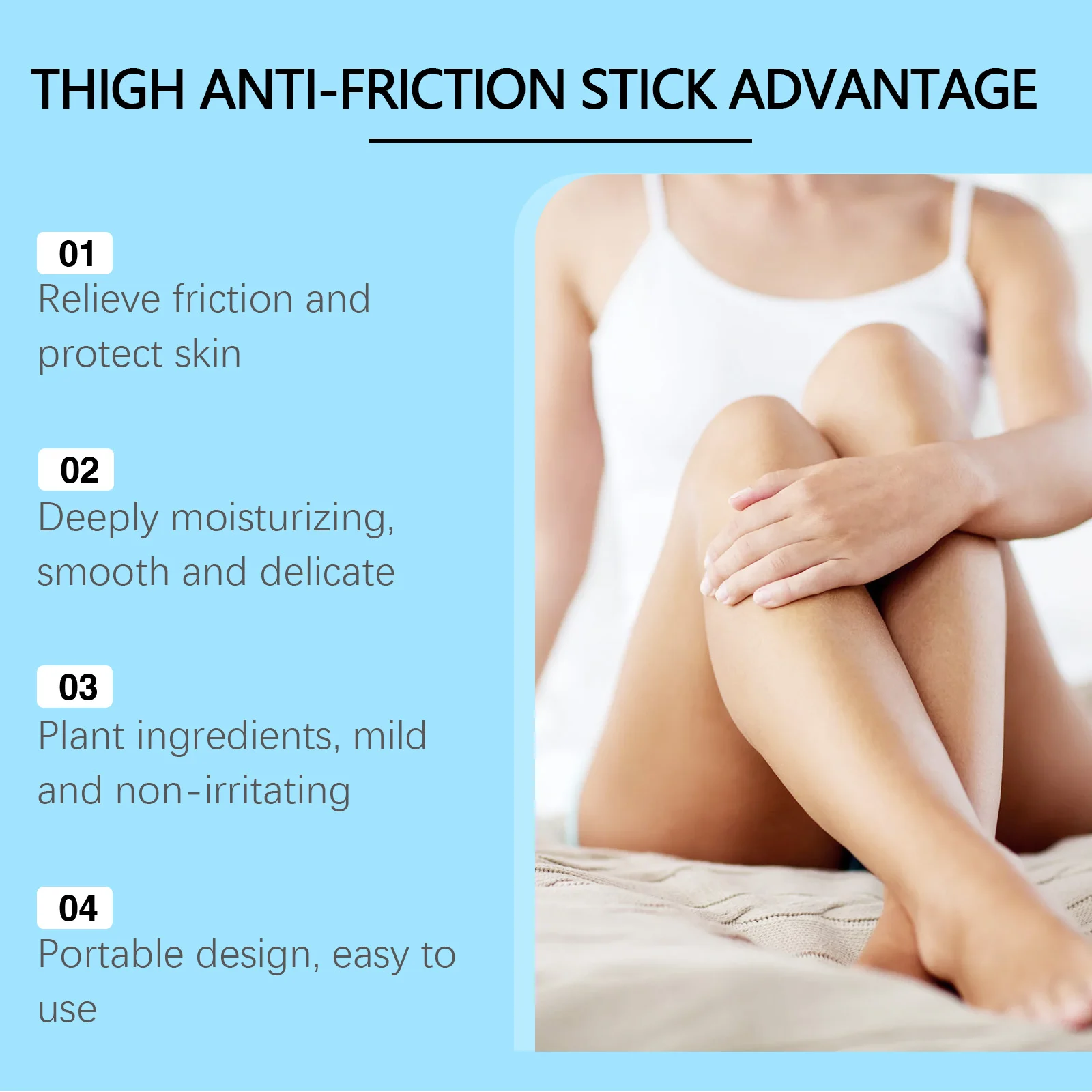 OceAura Thigh Anti-Friction Stick for Skin Protection, Moisturizing & Sweat Resistant 7 anti friction stick cih 2xfu5ave desc 7