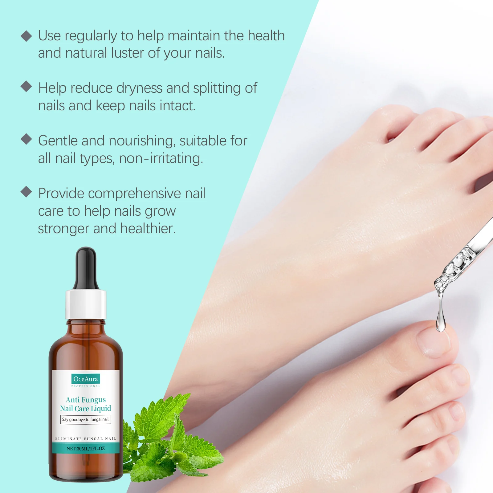 OceAura Anti Fungus Nail Care Liquid, Moisturizing & Repairing Nail Treatment Oil 8 anti fungus nail care liquid cih tyuqv6pt desc 8