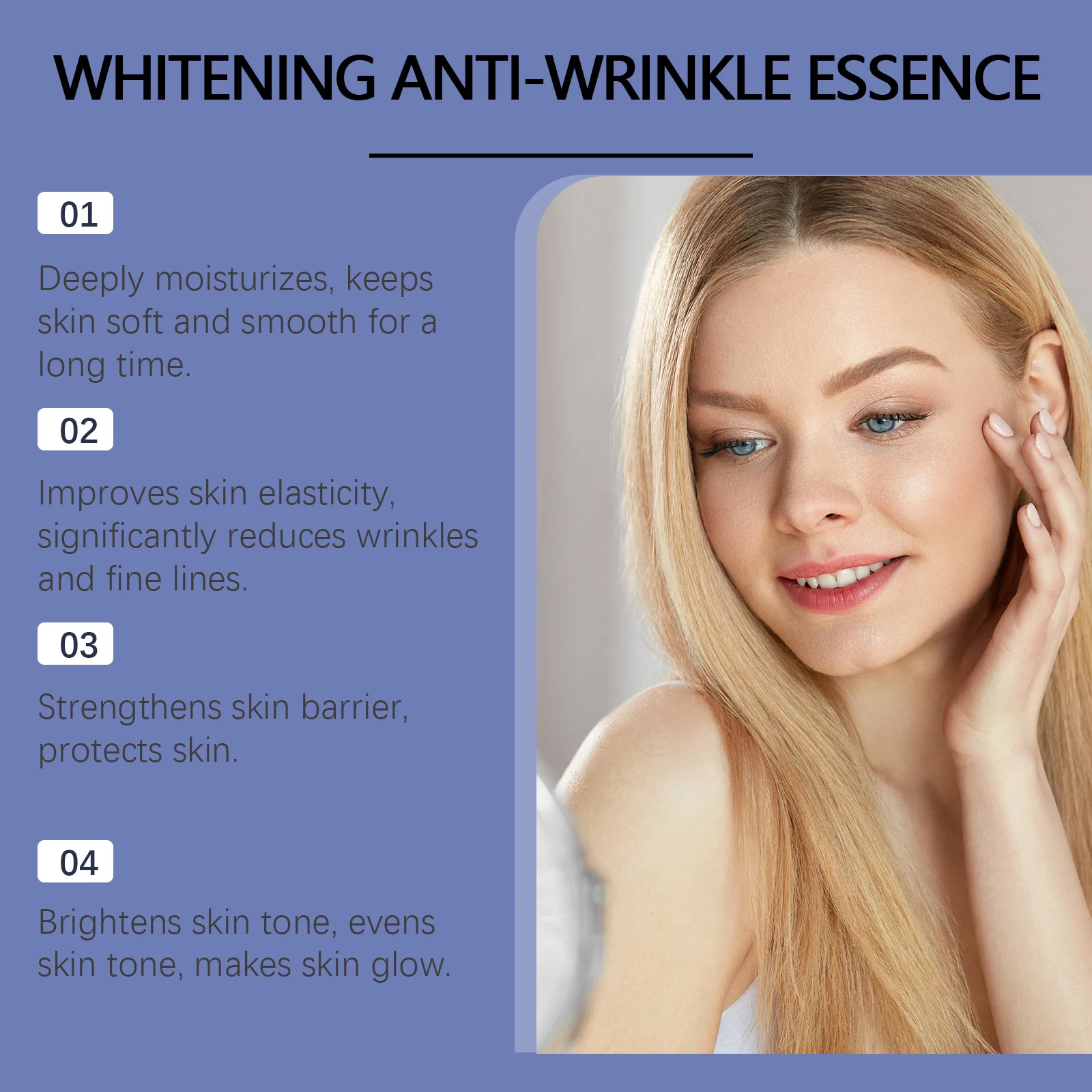 Anti-Wrinkle Brightening Essence 60ml with Hyaluronic Acid & Niacinamide for Firming & Hydration 8 anti wrinkle brightening essence 60ml cih dcgzq5nz desc 8