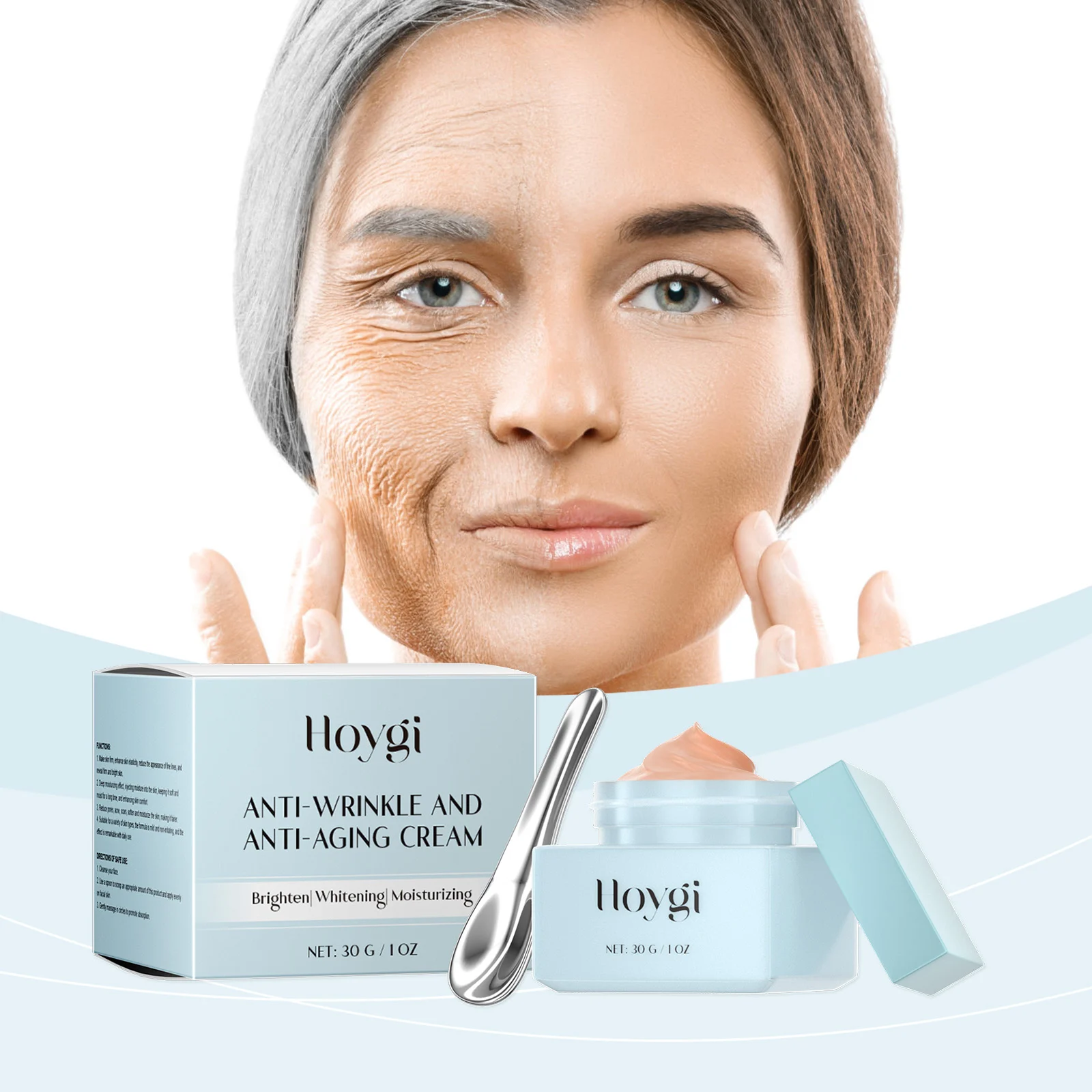 Anti Wrinkle Cream 30g Vitamin C & Coffee Seed Oil Face Moisturizer for Firming & Brightening 2 anti wrinkle cream vitamin c coffee seed oil 30g cih aeswsm26 desc 2