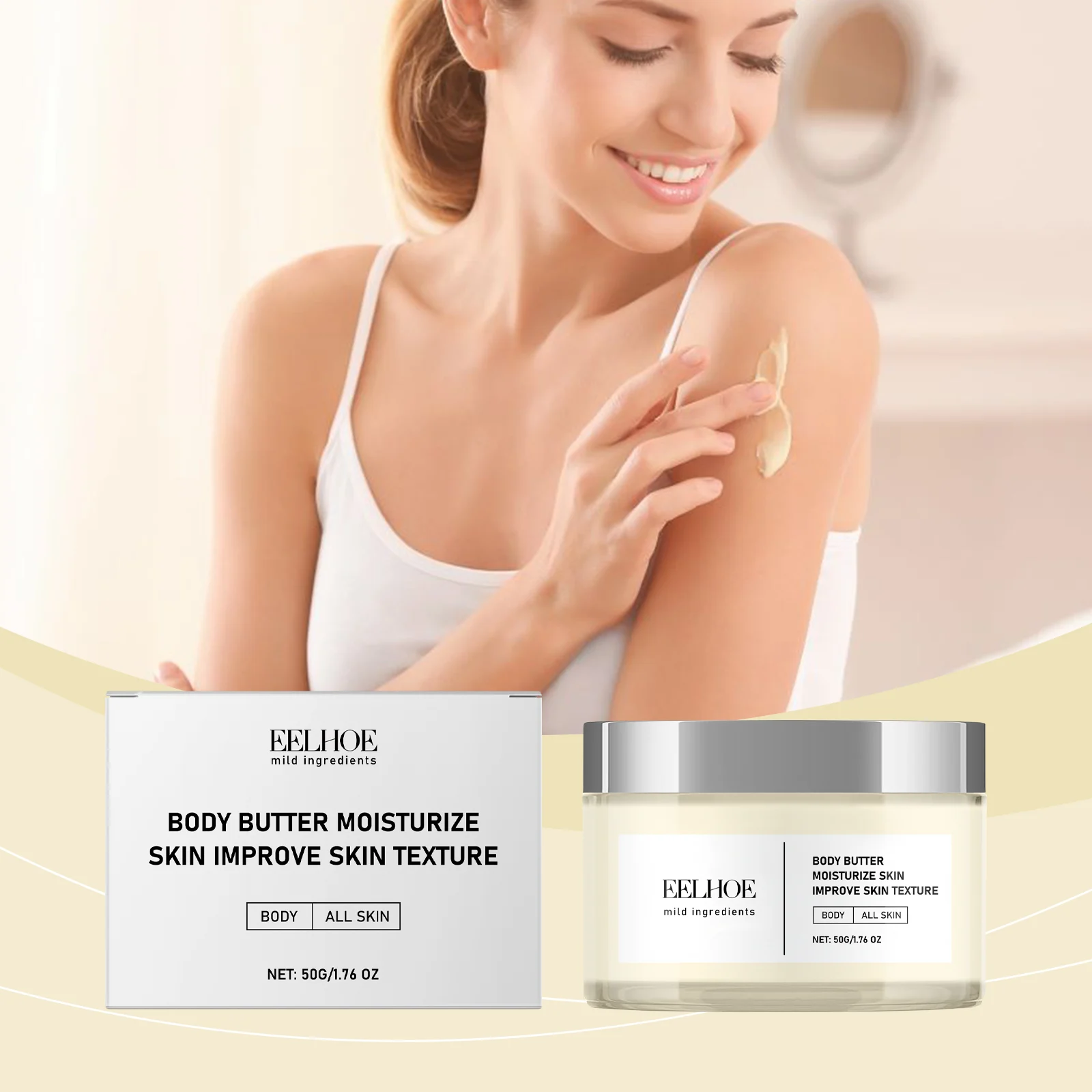 Anti-Wrinkle Firming Body Butter 50g Collagen & Shea Butter Moisturizer for All Skin Types 1 anti wrinkle firming body butter 50g cih baknhy7t desc 1