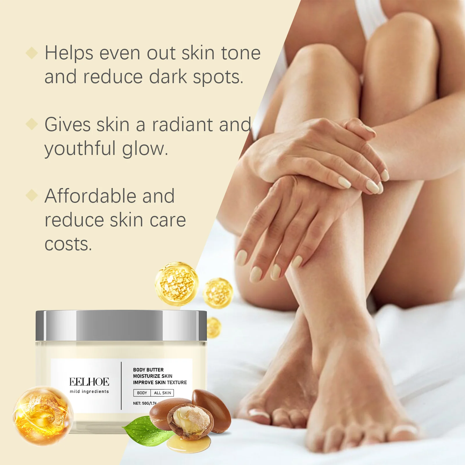 Anti-Wrinkle Firming Body Butter 50g Collagen & Shea Butter Moisturizer for All Skin Types 7 anti wrinkle firming body butter 50g cih baknhy7t desc 7