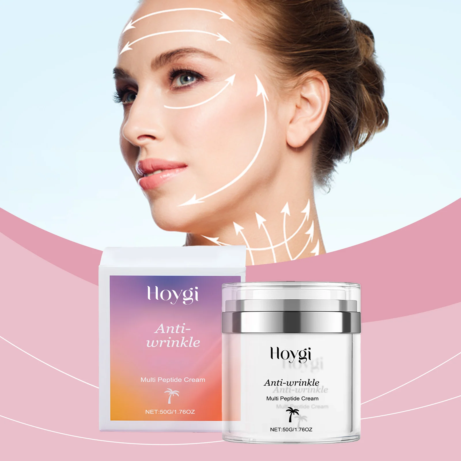 Anti-Wrinkle Firming Moisturizer Cream 50g with Copper Tripeptide & Hyaluronic Acid for Youthful Glow 2 anti wrinkle firming moisturizer cream 50g cih 23es7a3k desc 2