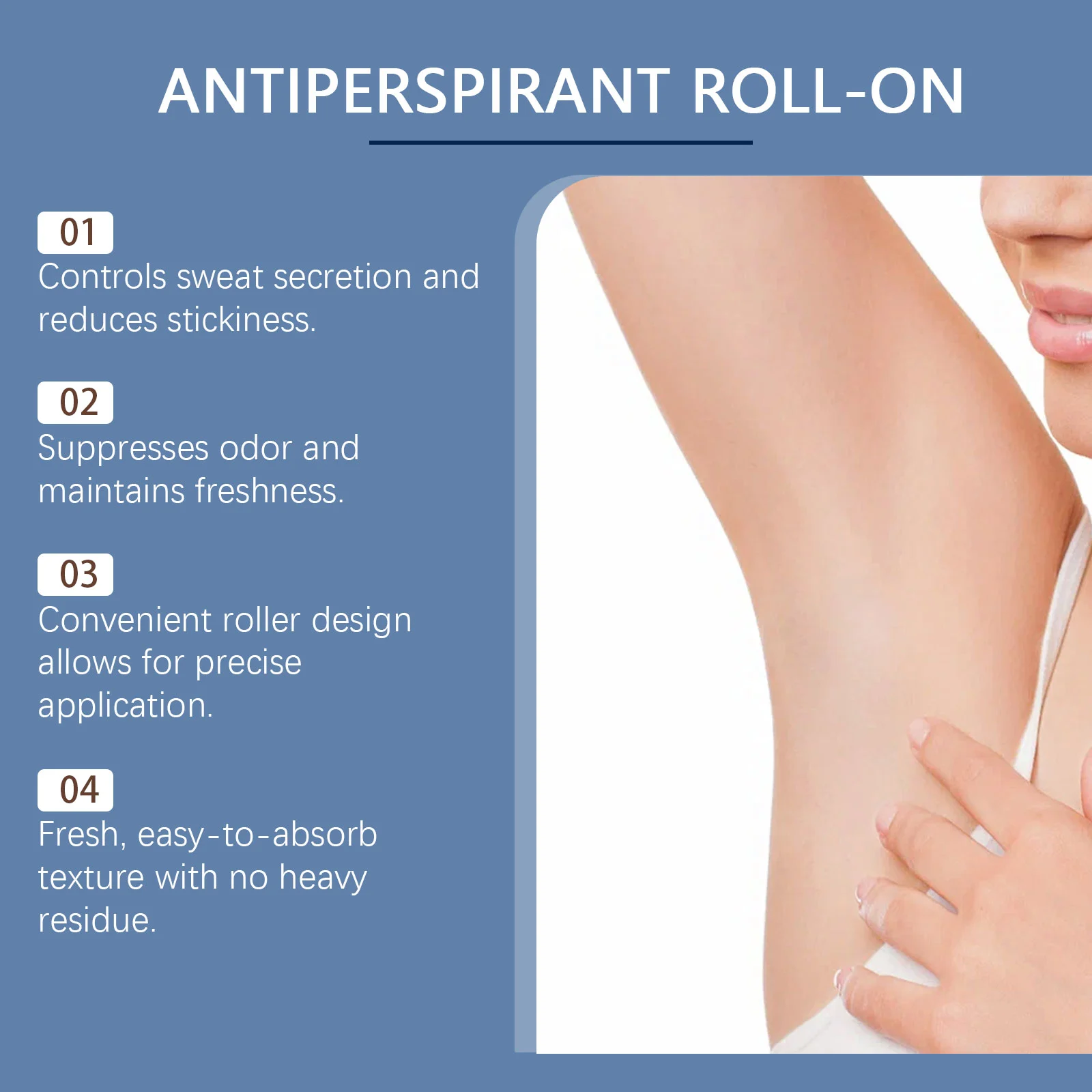 Antiperspirant Roll-On Deodorant 30ml for Sweat & Odor Control, Fresh & Non-Sticky 10 antiperspirant roll on deodorant 30ml der wu7pukty desc 10 1