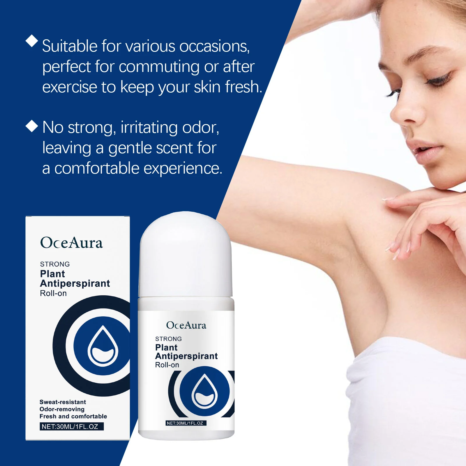 Antiperspirant Roll-On Deodorant 30ml for Sweat & Odor Control, Fresh & Non-Sticky 7 antiperspirant roll on deodorant 30ml der wu7pukty desc 7