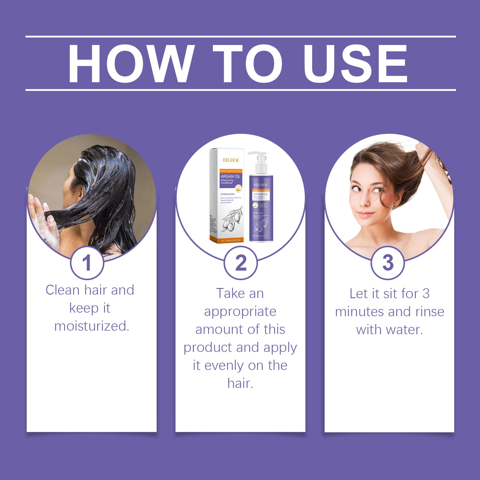 Argan Oil Extra Volume Conditioner for Frizz Control & Heat Protection 100ml 3 argan oil extra volume conditioner 100ml cih kqndpsqx desc 3
