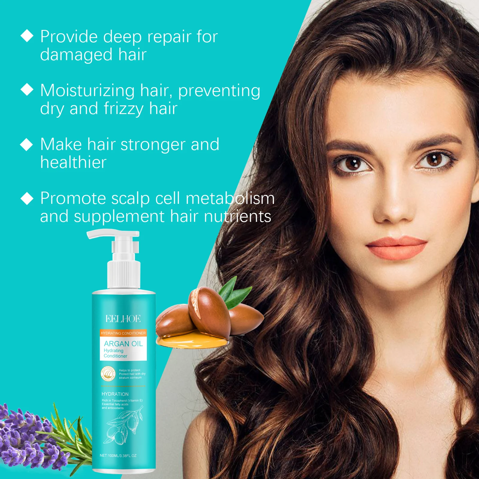 Argan Oil Hydrating Conditioner Moisturizing Repair for Dry Frizzy Hair 100ml 5 argan oil hydrating conditioner moisturizing repair 100ml cih jbm6eavx desc 5