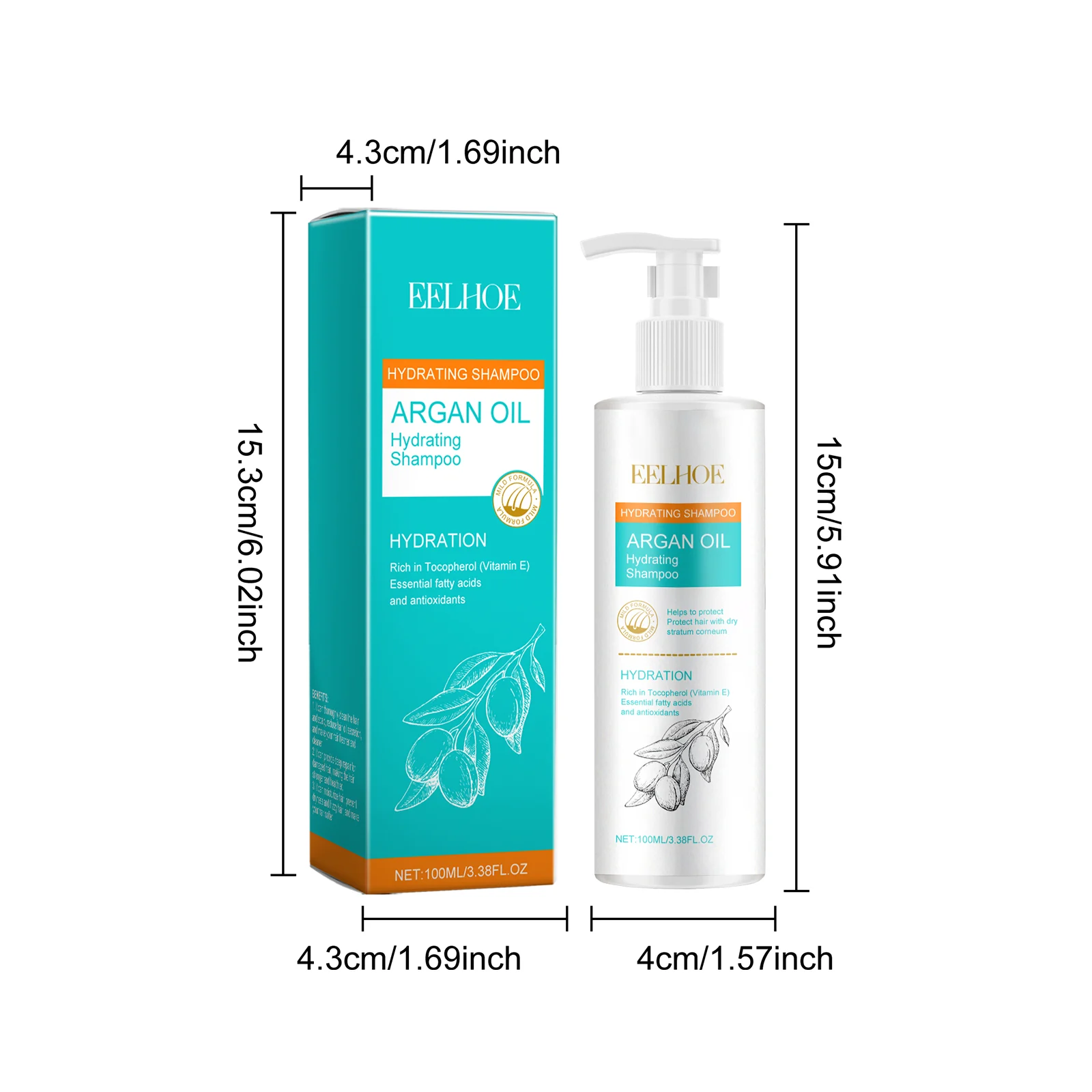 Argan Oil Hydrating Repair Shampoo for Dry Frizz Control Shine 100ml 1 argan oil hydrating repair shampoo 100ml cih vzkqhm9x desc 1