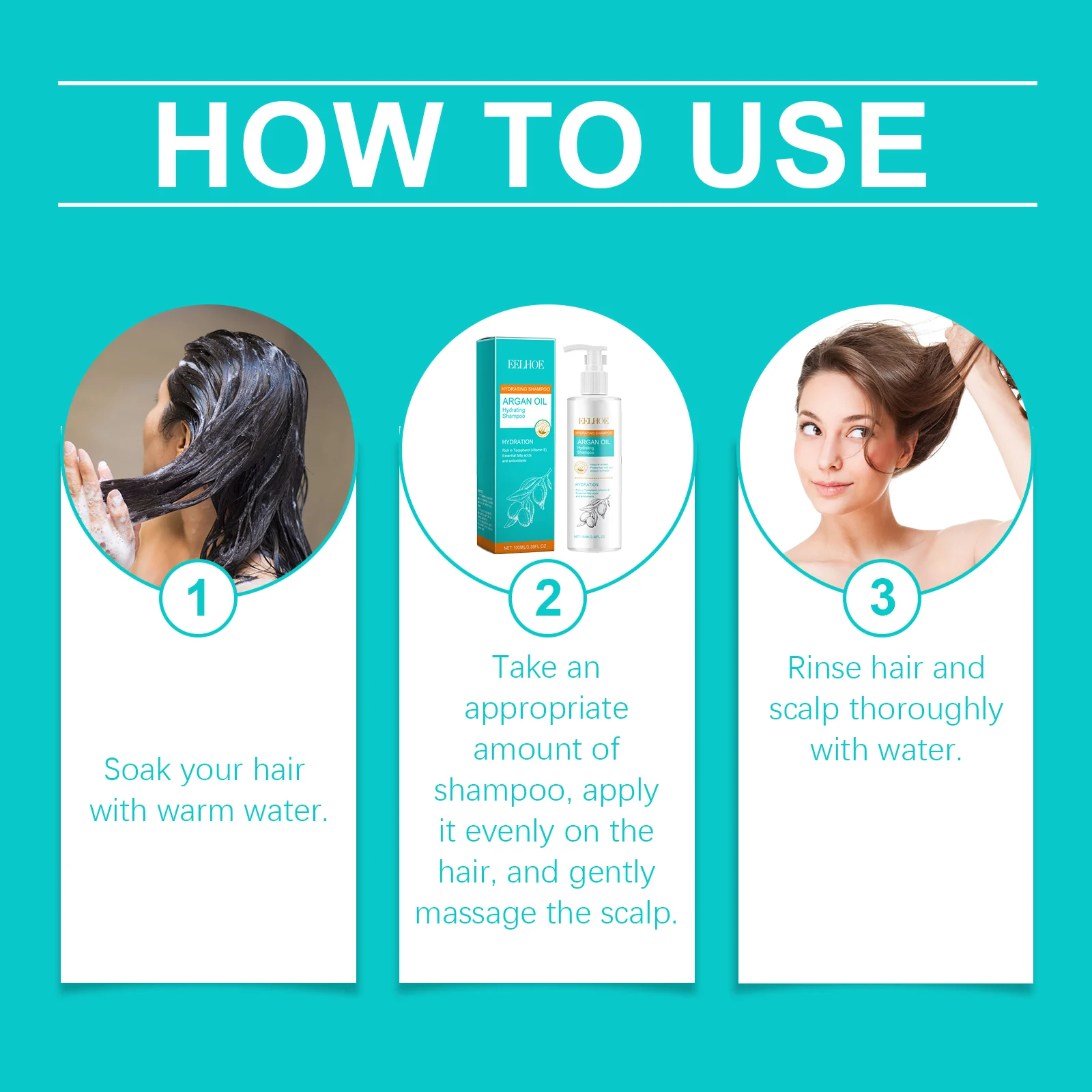 Argan Oil Hydrating Repair Shampoo for Dry Frizz Control Shine 100ml 4 argan oil hydrating repair shampoo 100ml cih vzkqhm9x desc 4 1