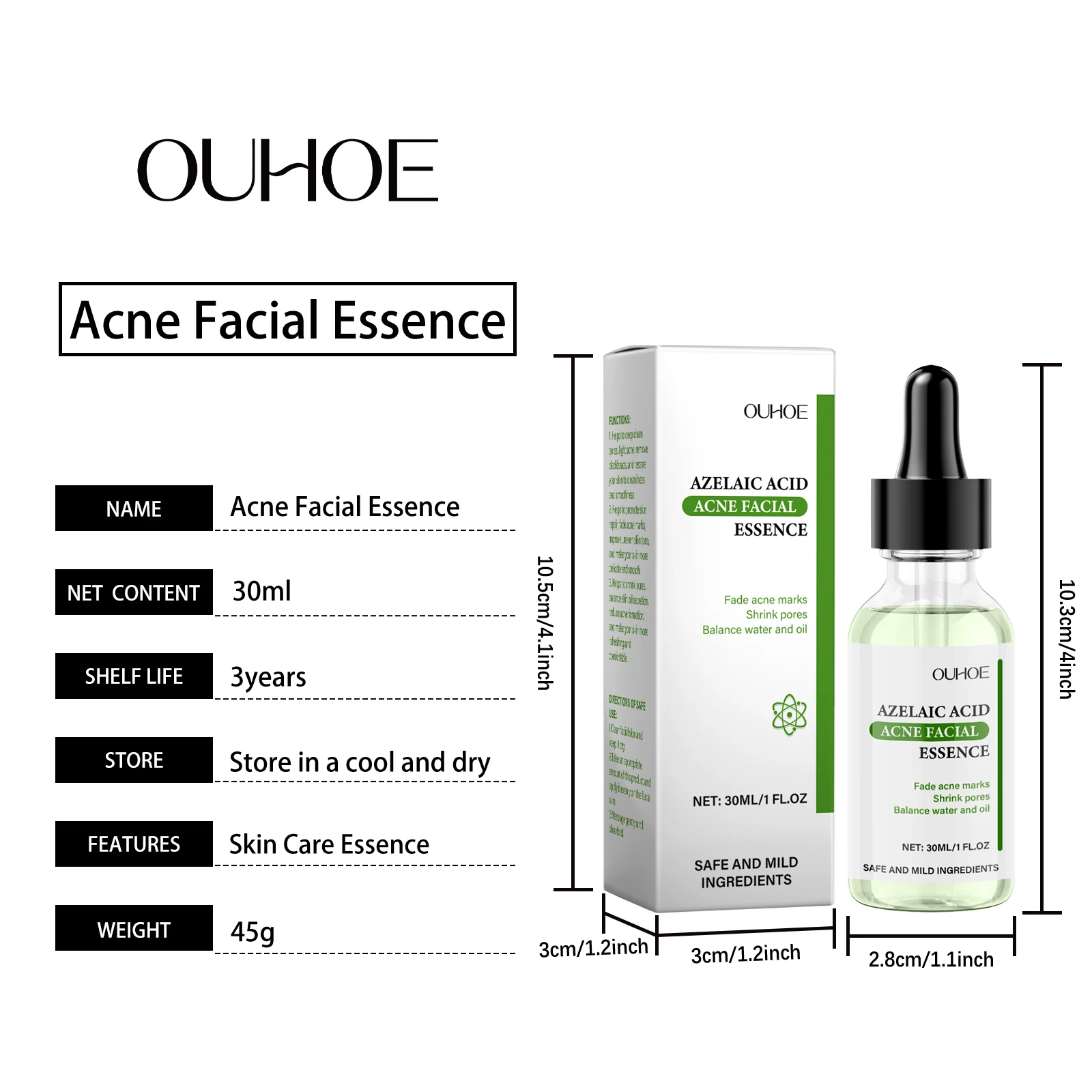 Azelaic Acid Acne Treatment Serum 30ml for Pore Minimizing & Scar Fading 1 azelaic acid acne treatment serum 30ml cih hvh92afr desc 1