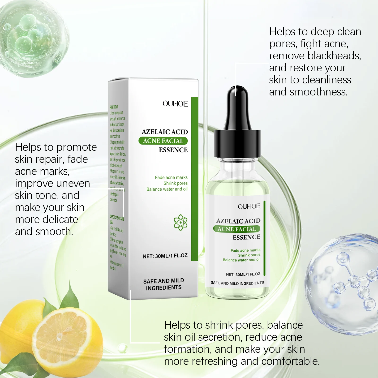 Azelaic Acid Acne Treatment Serum 30ml for Pore Minimizing & Scar Fading 7 azelaic acid acne treatment serum 30ml cih hvh92afr desc 7