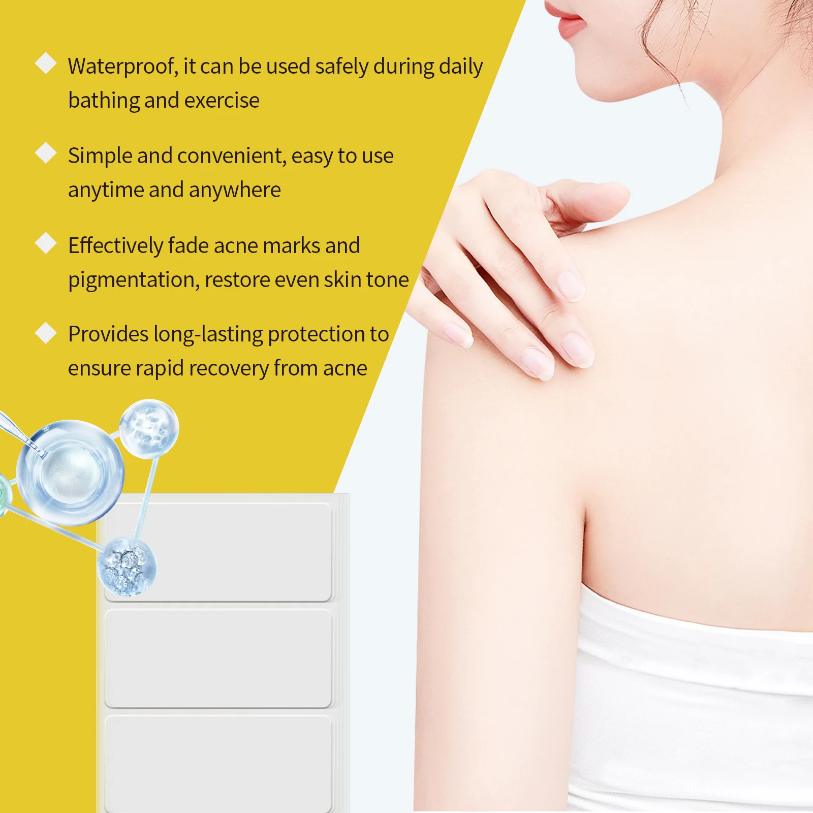 Back Acne Patches for Shoulders and Body, Invisible Acne Treatment Stickers with Salicylic Acid & Retinol, 12 Pieces 8 back acne patches invisible salicylic acid retinol 12 pieces cih ygvkks2j desc 8