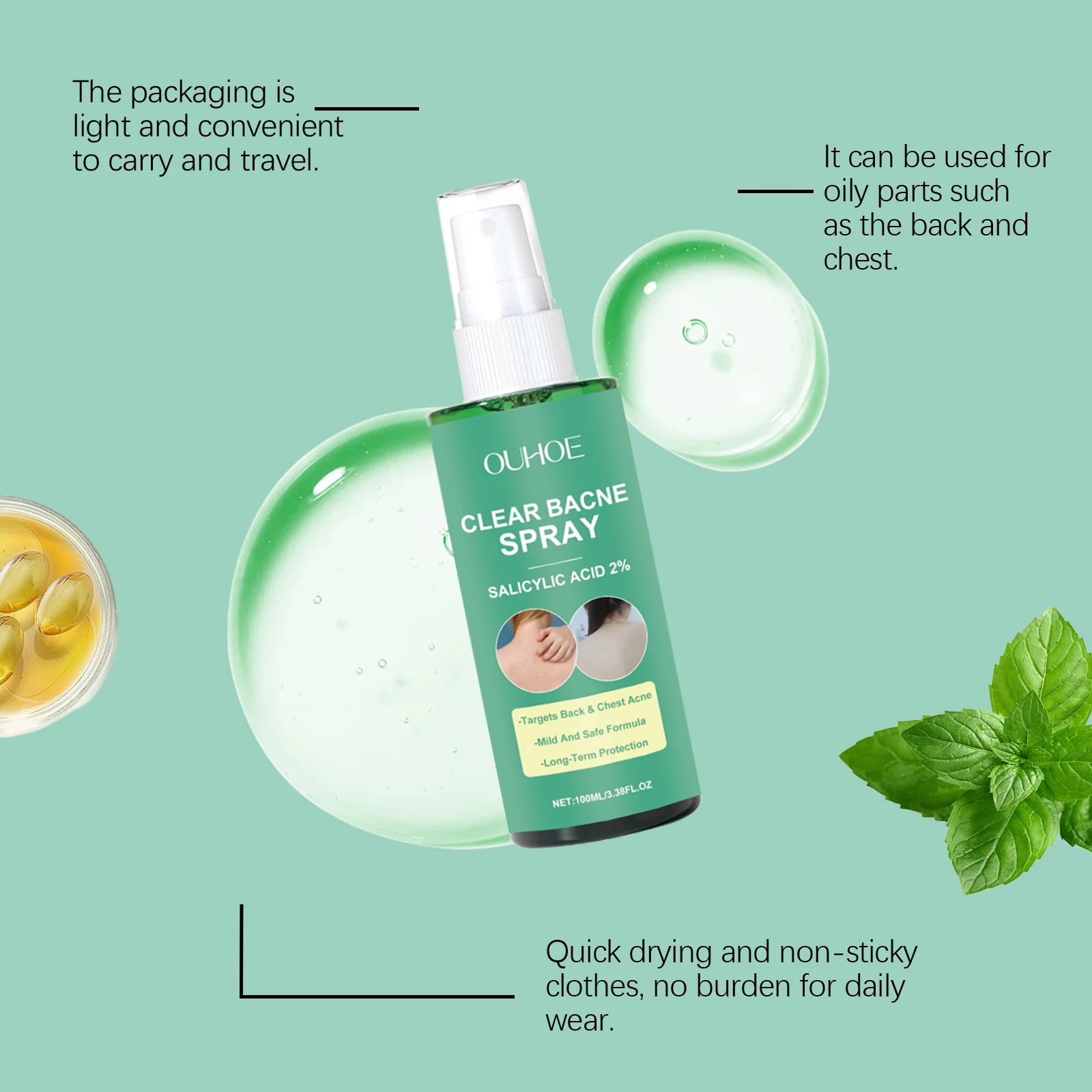 Back Acne Spray 100ml with Salicylic Acid 2% for Chest & Body Blemish Care 8 back acne spray 100ml salicylic acid body blemish care der yc7ahsww desc 8