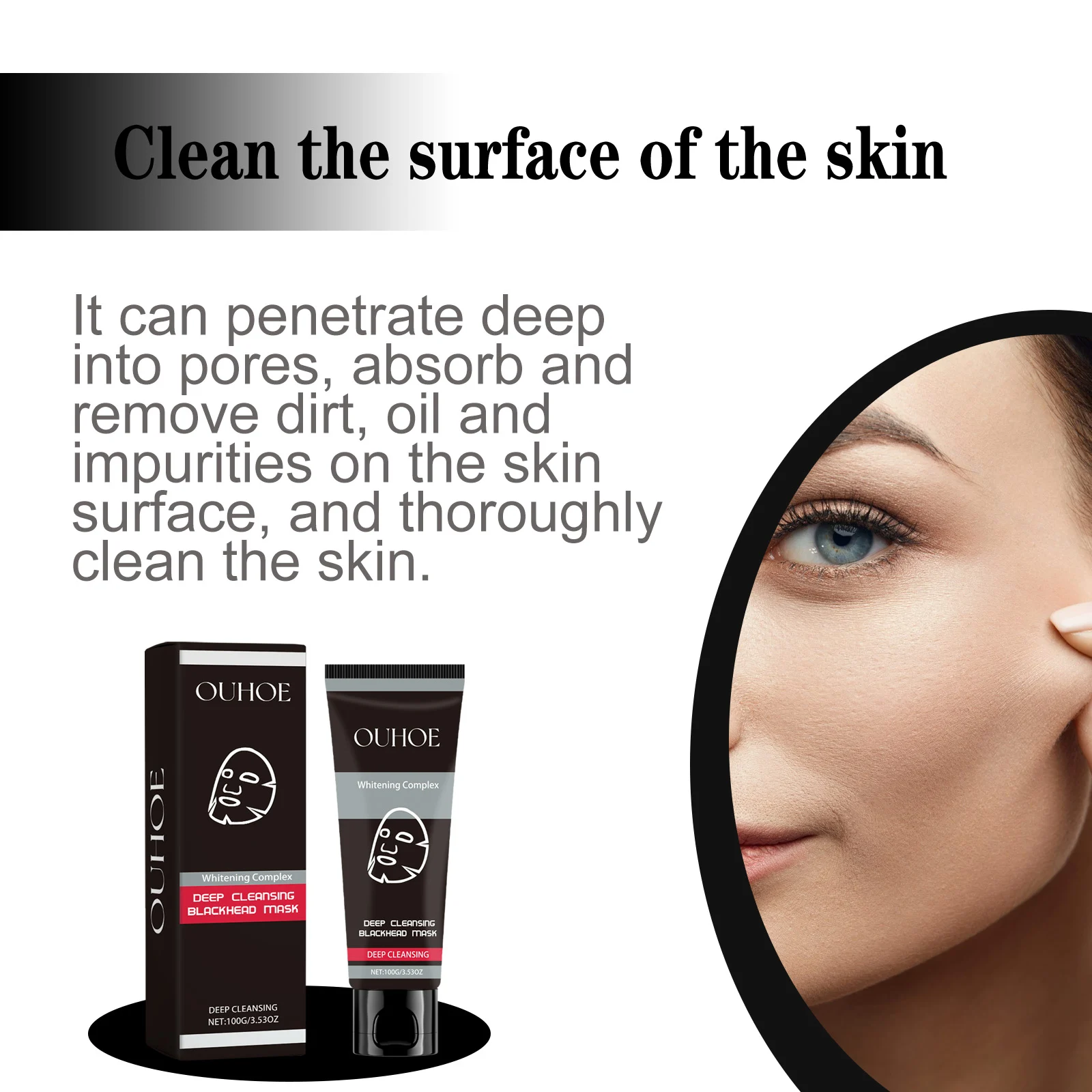 Bamboo Charcoal Deep Cleansing Mask 100g Pore Minimizing Blackhead Remover Mud Mask 6 bamboo charcoal deep cleansing mask 100g cih 598kacxf desc 6