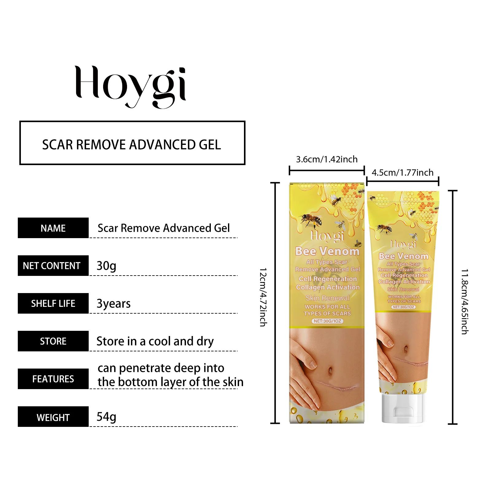 Bee Venom Body Care Gel 30g for Scar Removal & Skin Repair with Garlic & Centella 1 bee venom body care gel 30g scar removal cih 8trbxfkj desc 1