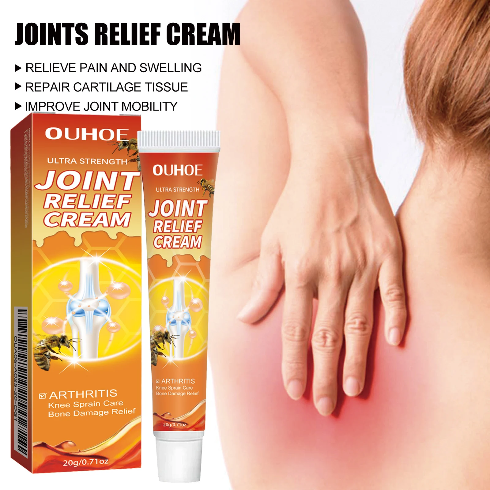 Bee Venom Joint Relief Cream for Arthritis, Knee Pain, Shoulder & Muscle Care 20g 2 bee venom joint relief cream 20g cih vfnf9rb4 desc 2