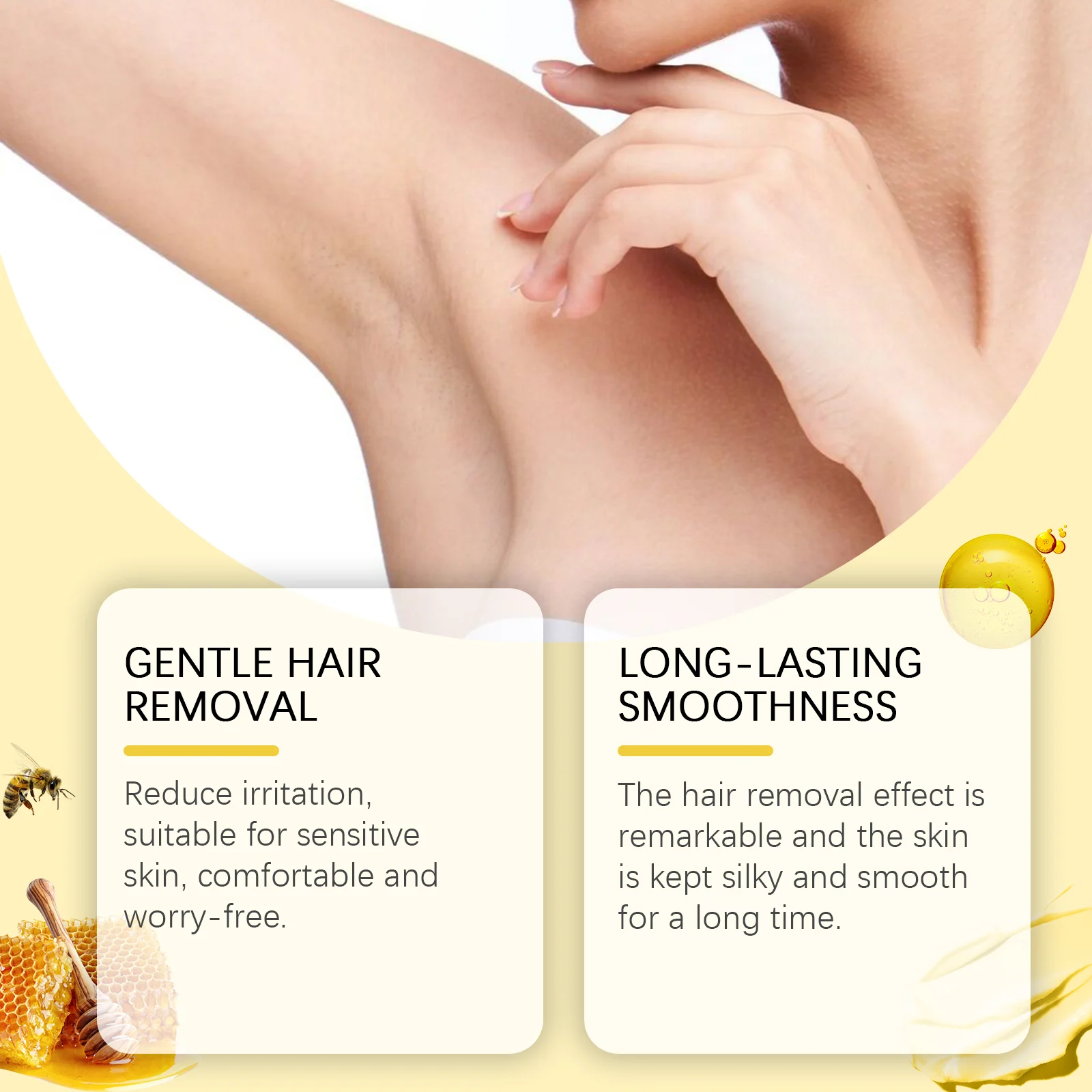 OceAura Bee Venom Milk Moisturizing Hair Removal Cream for Face & Body 8 bee venom milk hair removal cream cih e3hnajwd desc 8