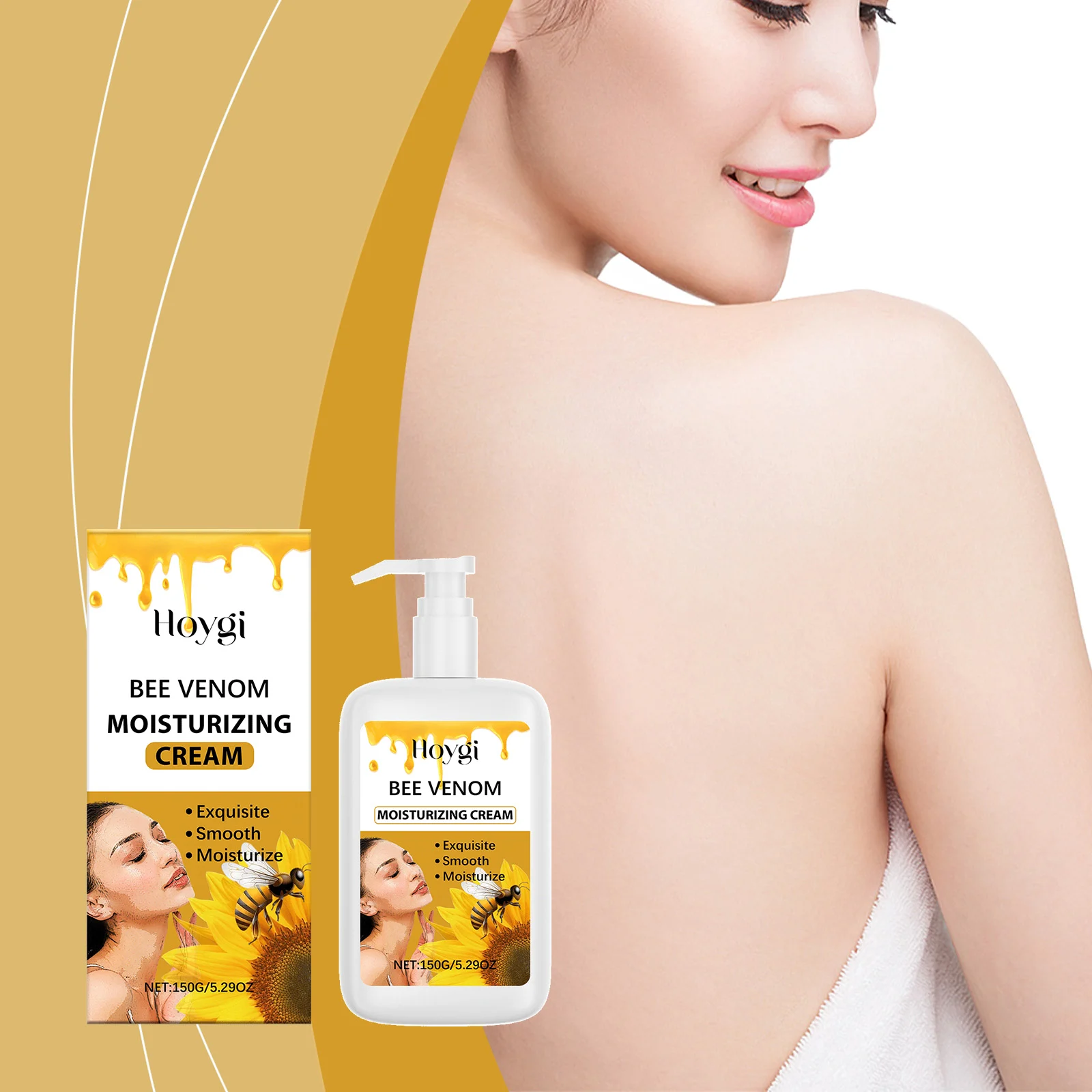 Hoygi Bee Venom Moisturizing Body Cream for Deep Hydration Soft Skin 2 bee venom moisturizing body cream cih 9wzcngfr desc 2