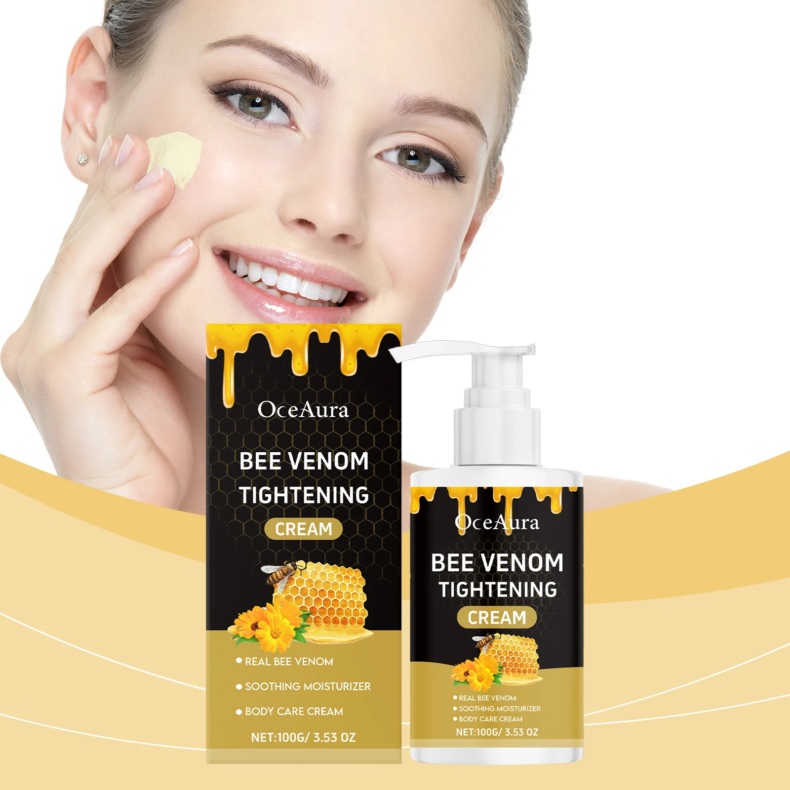 Bee Venom Moisturizing Body Lotion 100g Deep Hydration & Firming for All Skin Types 2 bee venom moisturizing body lotion 100g cih 299hnez8 desc 2