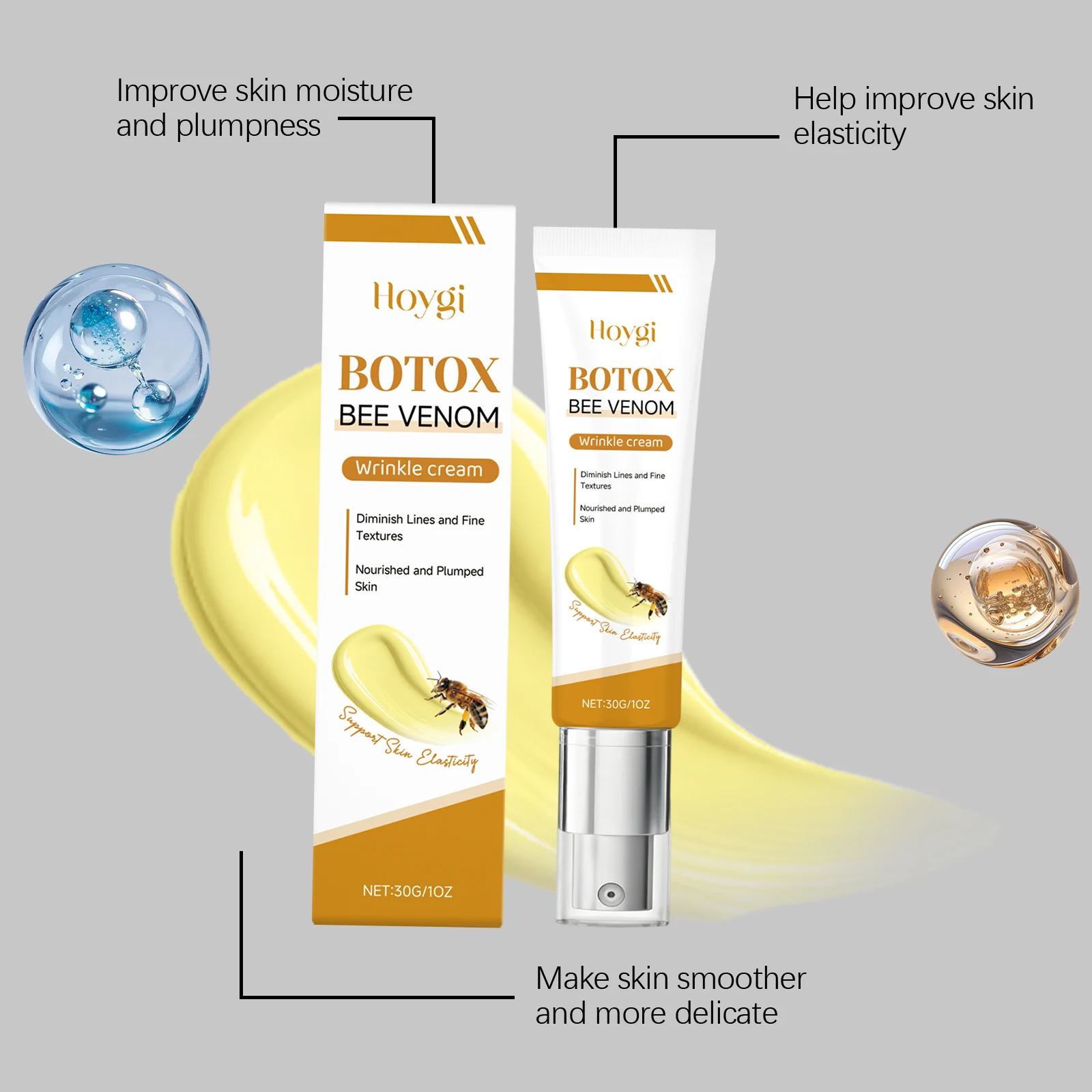 Bee Venom Moisturizing Cream 30g Deep Nourishment for Dry Skin Smooth & Non-Sticky 6 bee venom moisturizing cream 30g der fmnq2vr9 desc 6